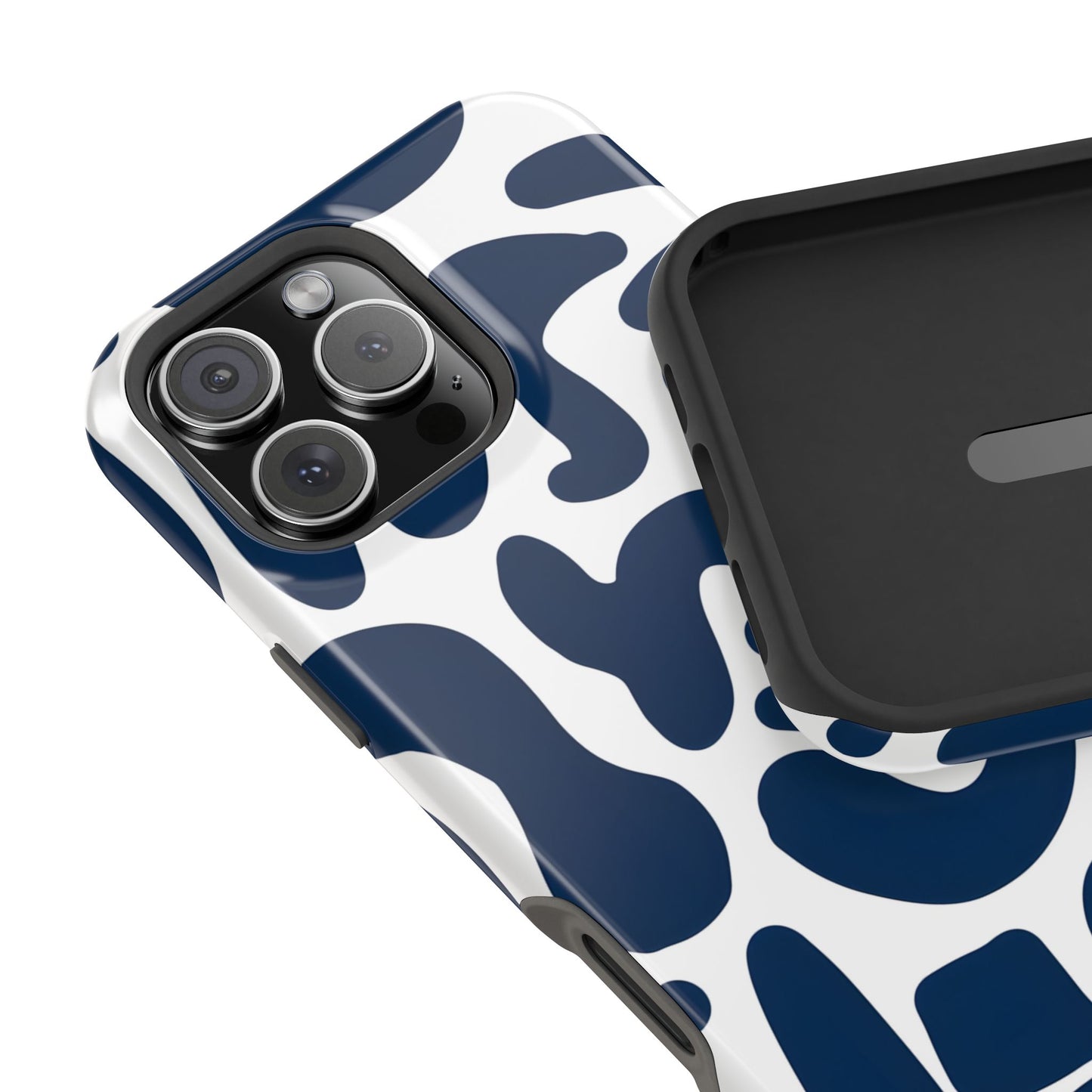 Midnight Morph Abstract Navy Pattern Phone Case – MagSafe Compatible for iPhone & Samsung Galaxy