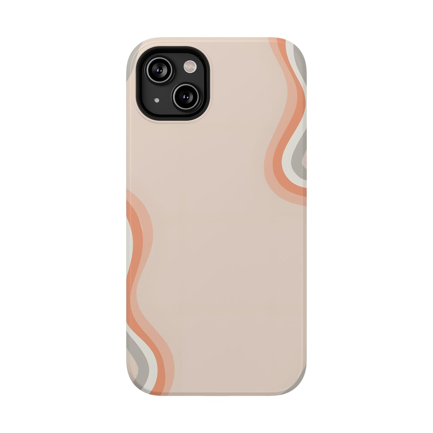 Minimalist Neutral Wavy Phone Case – MagSafe Compatible for iPhone & Samsung Galaxy