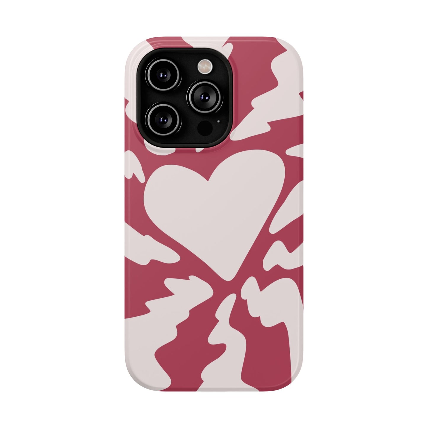 Bold Heartburst Abstract Phone Case – MagSafe Compatible for iPhone & Samsung Galaxy