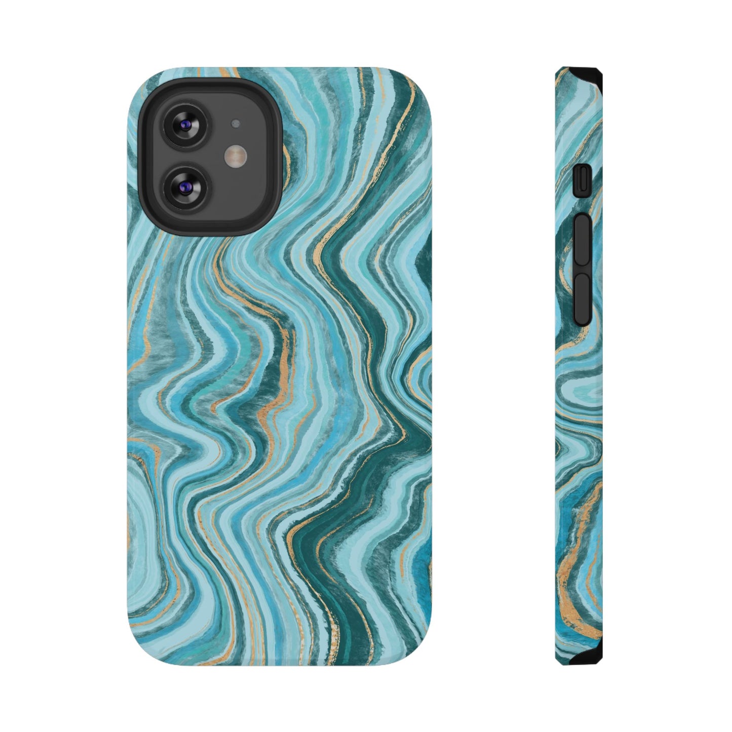 Ocean Agate Swirl Phone Case – MagSafe Compatible for iPhone & Samsung Galaxy
