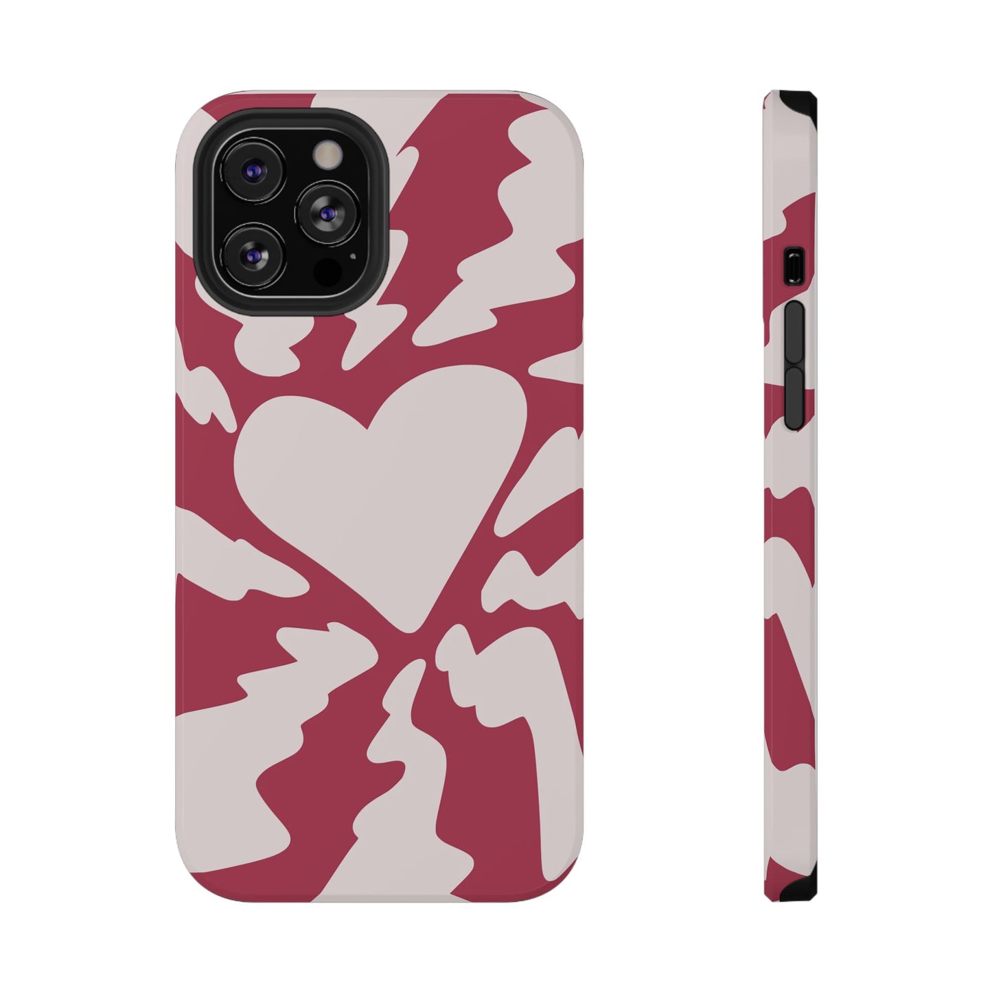 Bold Heartburst Abstract Phone Case – MagSafe Compatible for iPhone & Samsung Galaxy