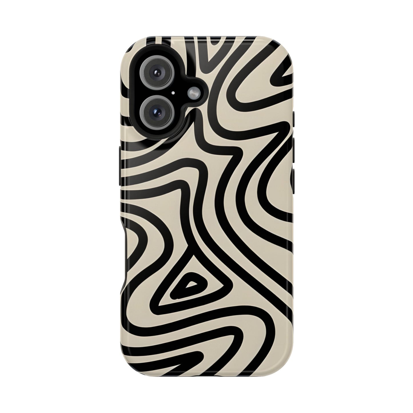 Abstract Maze Line Art Phone Case – MagSafe Compatible for iPhone & Samsung Galaxy