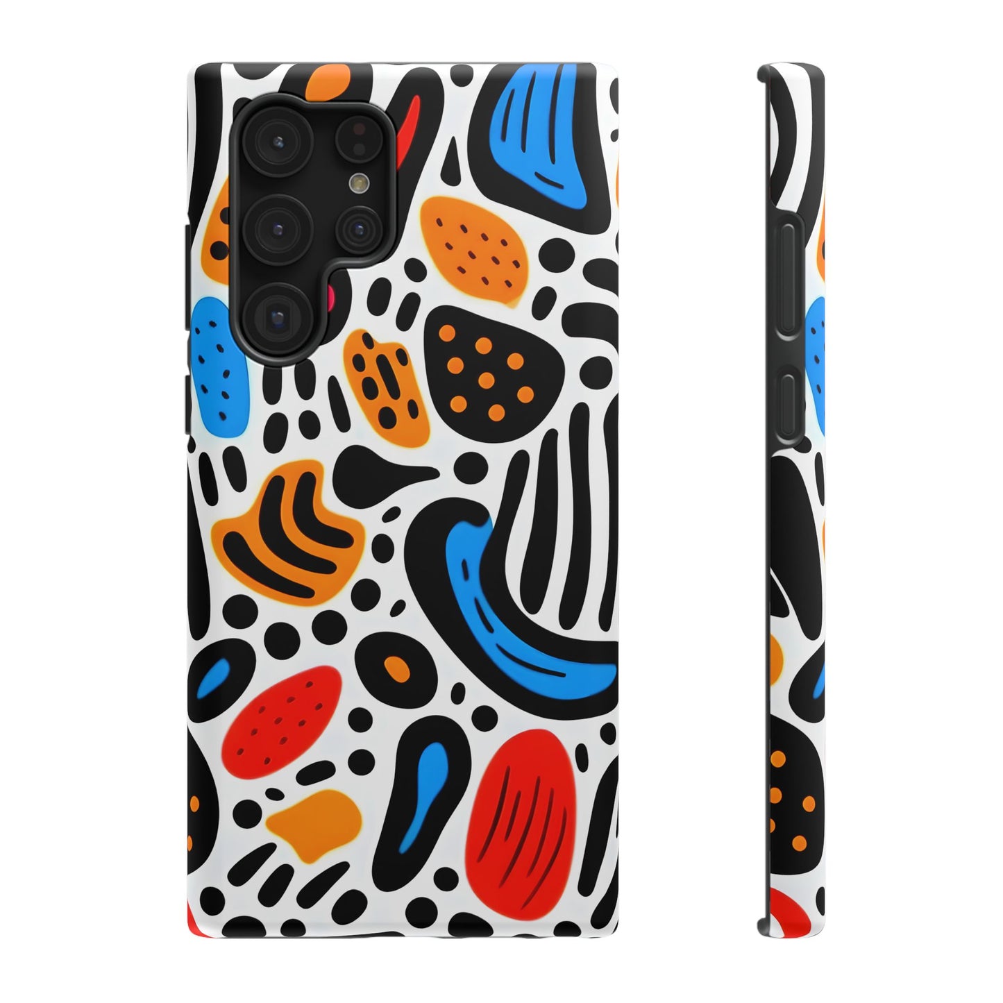 Colorful Abstract Doodle Phone Case – MagSafe Compatible for iPhone & Samsung Galaxy