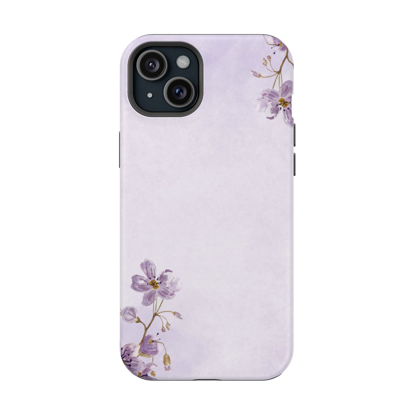 Lavender Blossom Minimal Floral Phone Case – MagSafe Compatible for iPhone & Samsung Galaxy