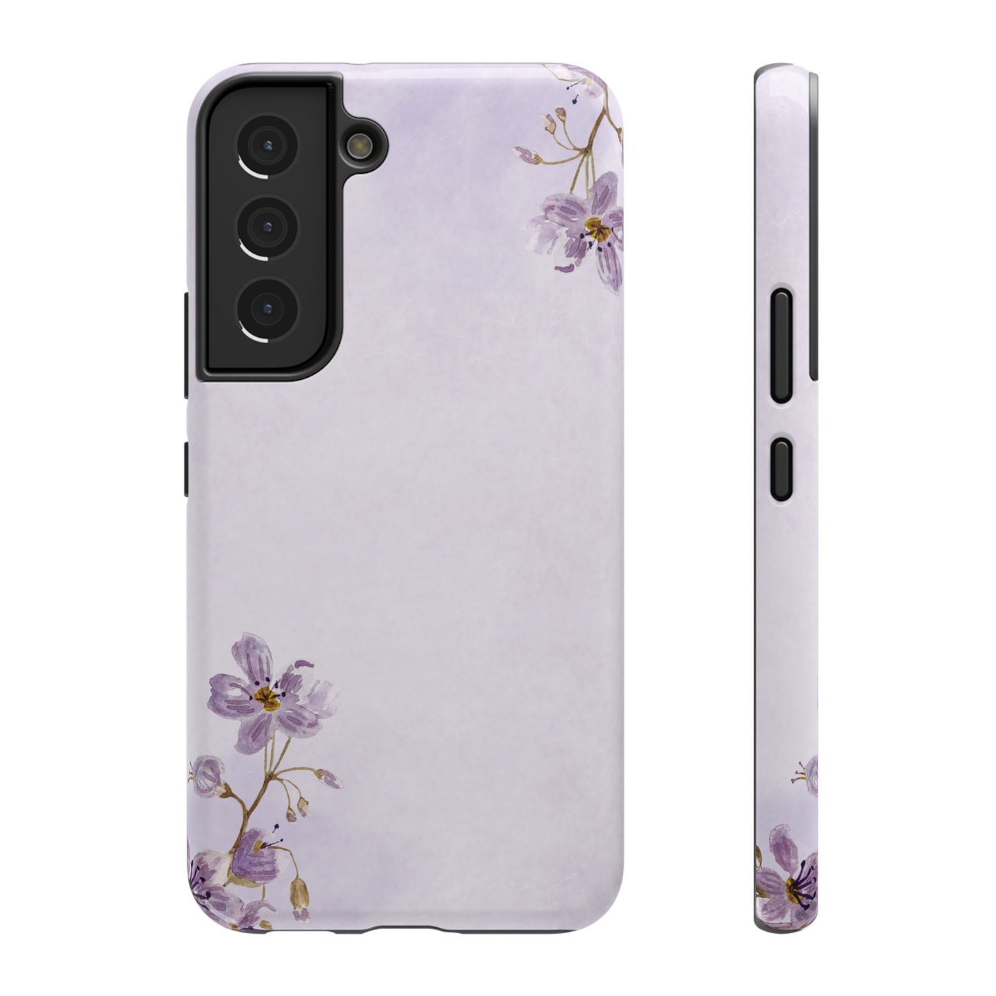 Lavender Blossom Minimal Floral Phone Case – MagSafe Compatible for iPhone & Samsung Galaxy