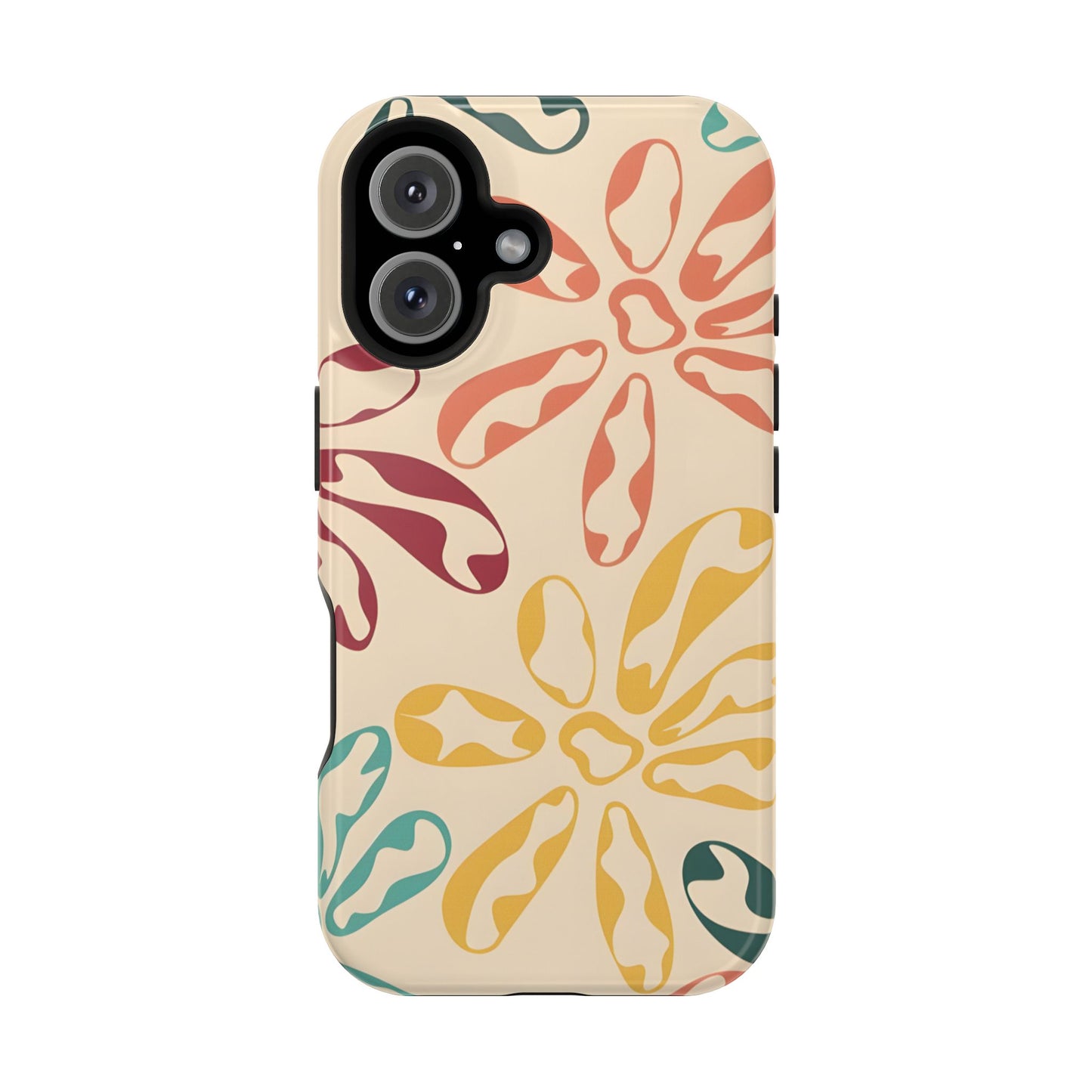 Retro Groovy Floral Phone Case – MagSafe Compatible for iPhone & Samsung Galaxy