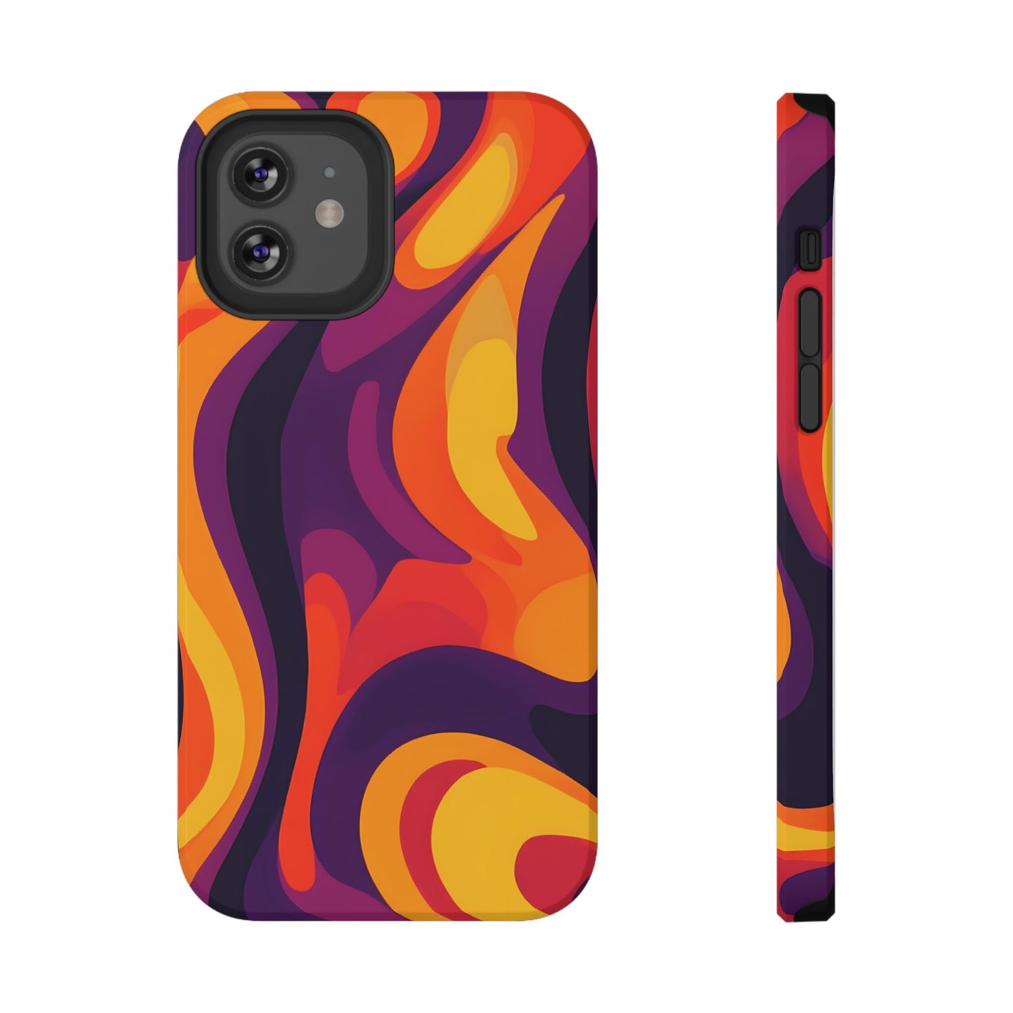 Fiery Abstract Swirls Phone Case – MagSafe Compatible for iPhone & Samsung Galaxy