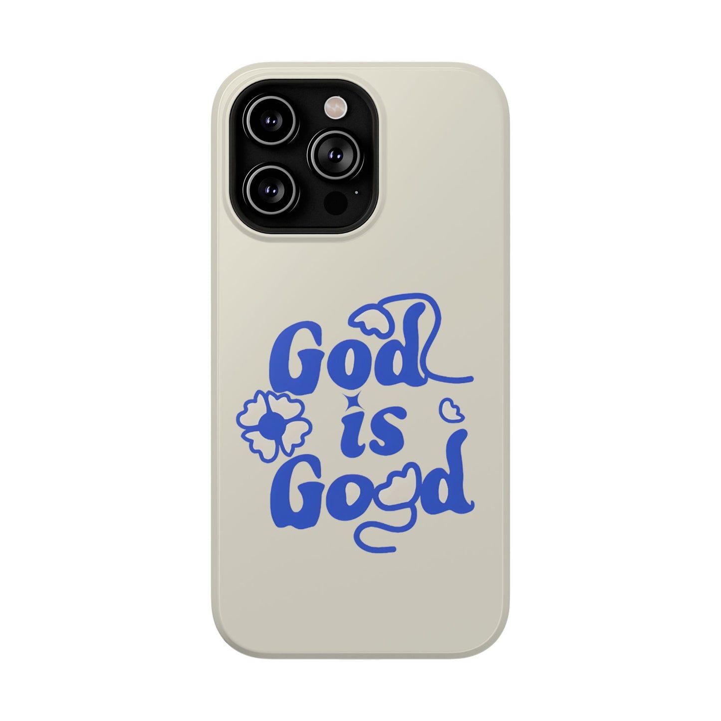 Floral Faith "God Is Good" Phone Case – MagSafe Compatible for iPhone & Samsung Galaxy