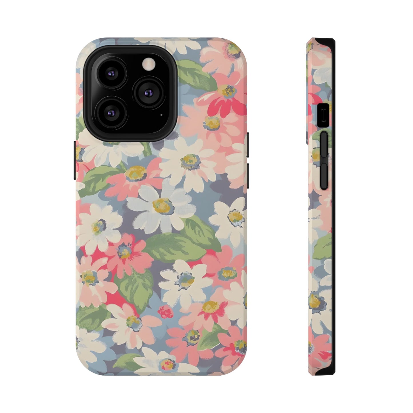 Vintage Floral Daisy Phone Case – MagSafe Compatible for iPhone & Samsung Galaxy