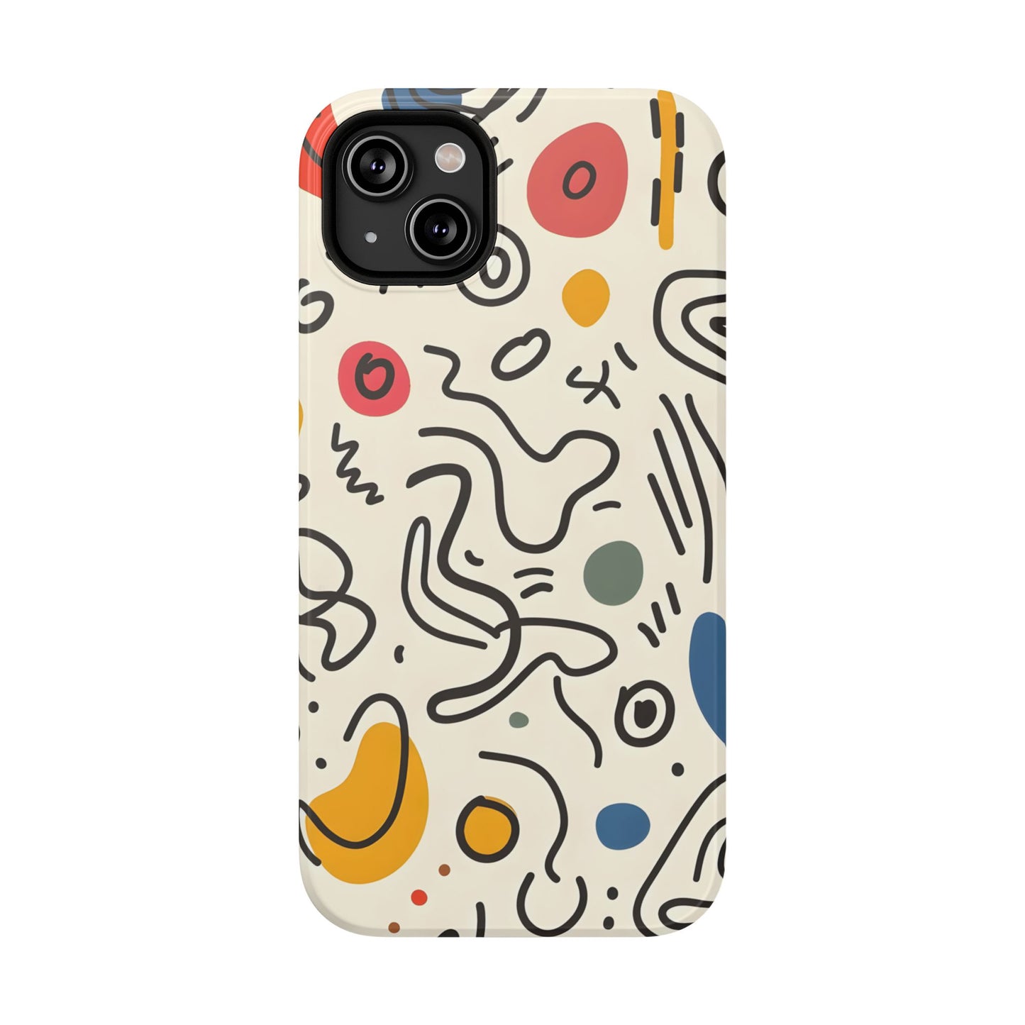 Abstract Doodle Art Phone Case – MagSafe Compatible for iPhone & Samsung Galaxy