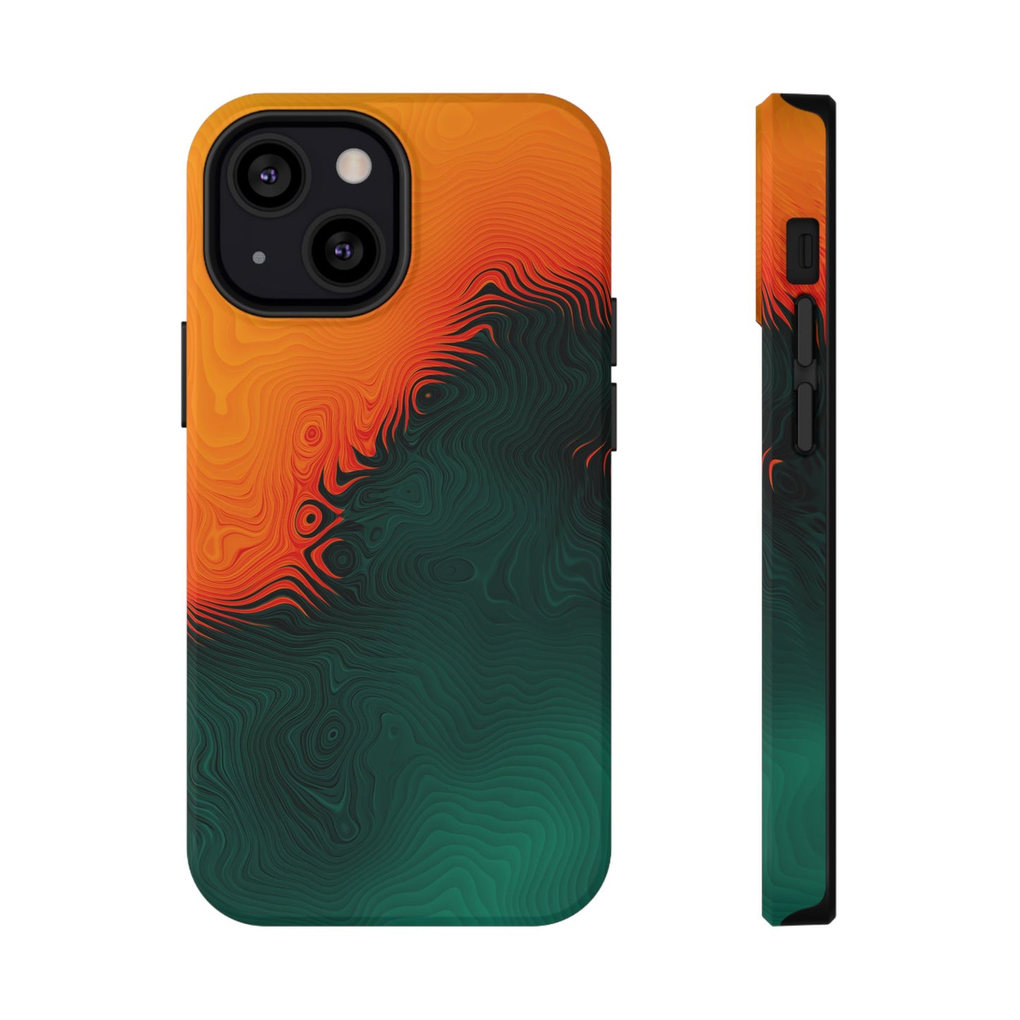 Topographic Heatwave Phone Case – MagSafe Compatible for iPhone & Samsung Galaxy