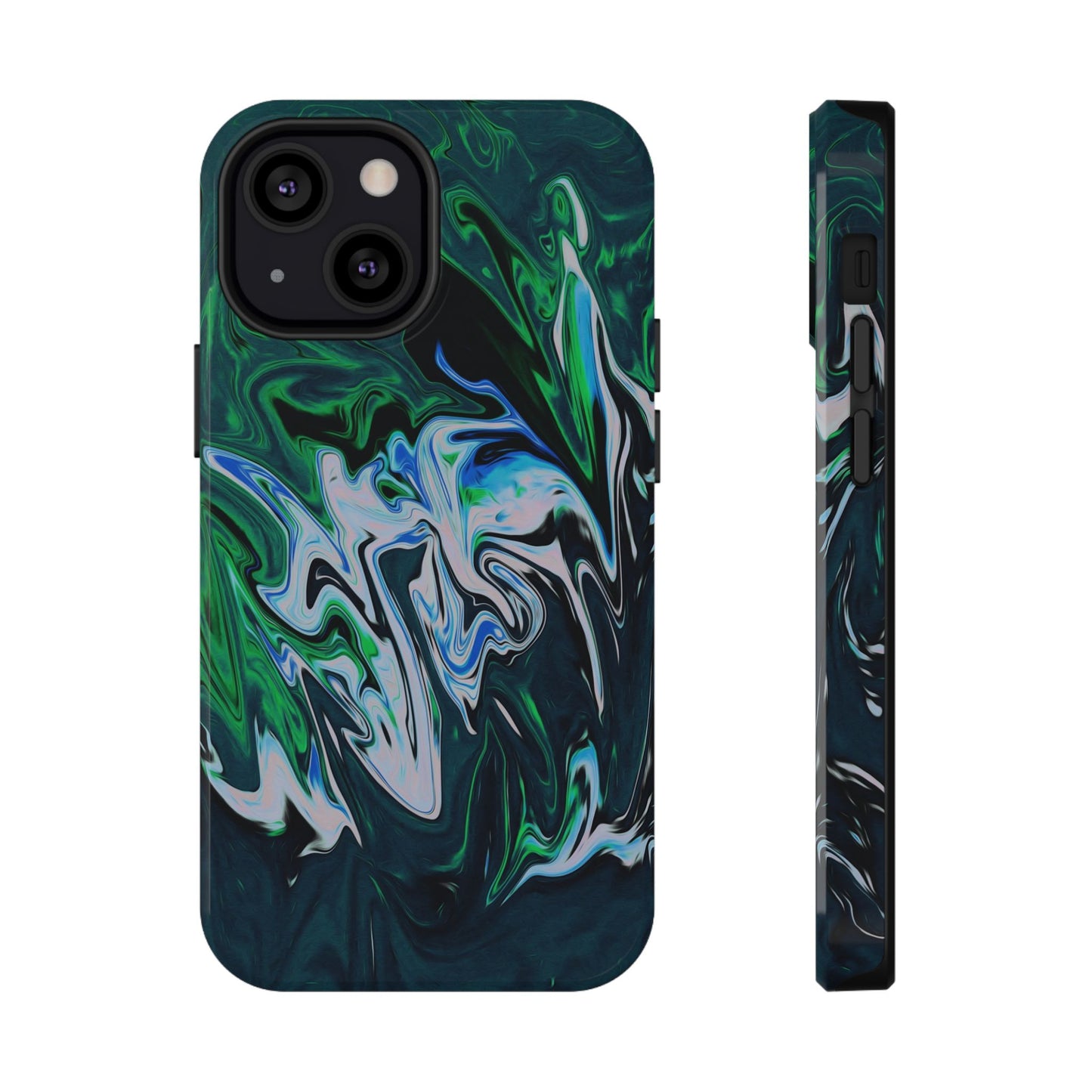 Prismatic Holographic Swirl Phone Case – MagSafe Compatible for iPhone & Samsung Galaxy