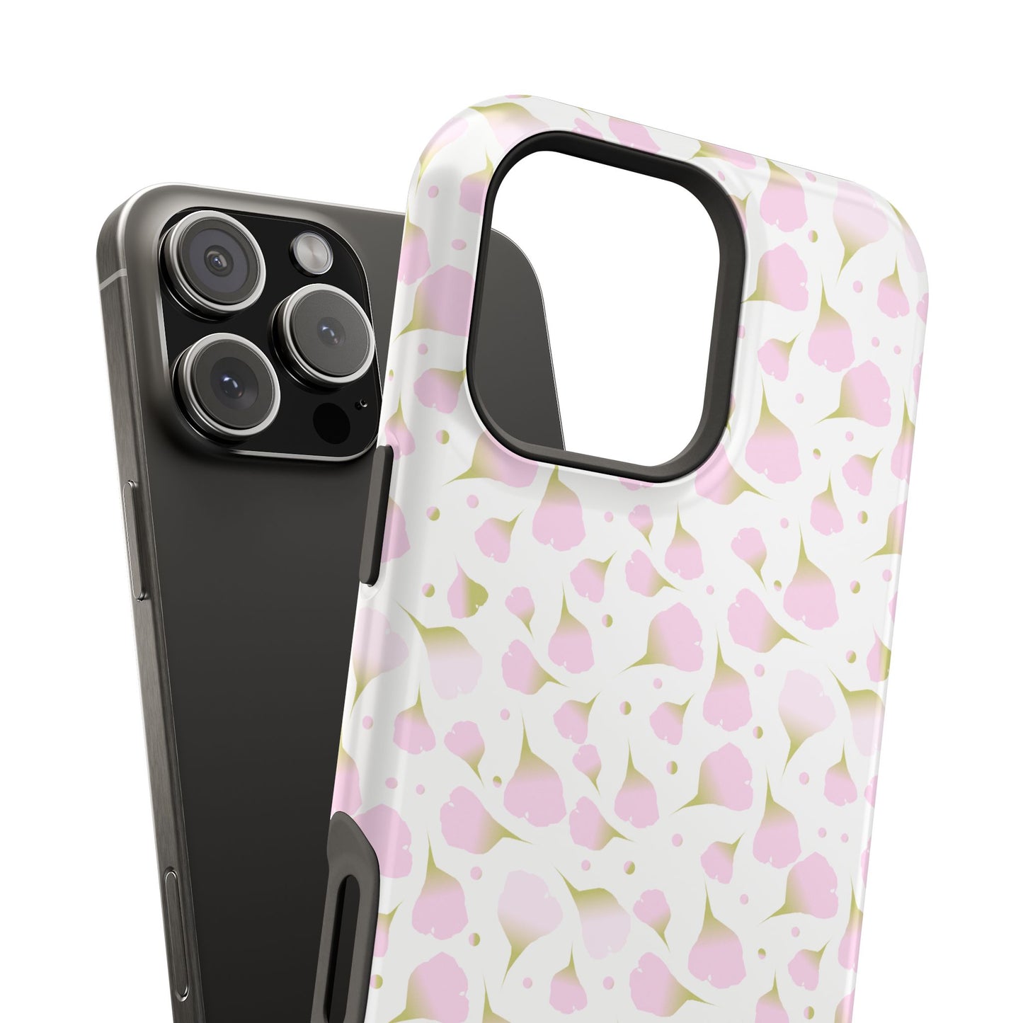 Soft Pink Petal Pattern Phone Case – MagSafe Compatible for iPhone & Samsung Galaxy