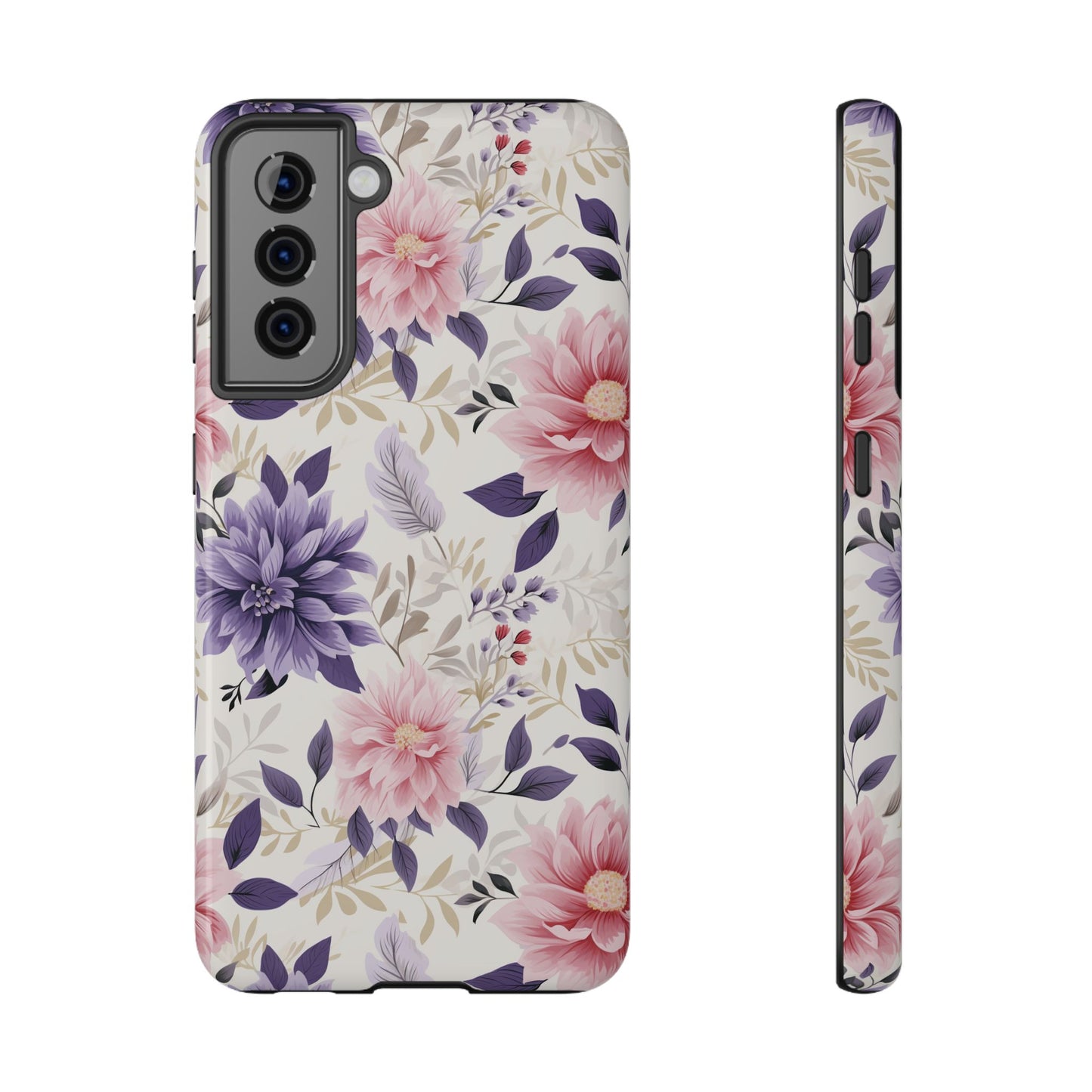 Elegant Vintage Floral Phone Case – MagSafe Compatible for iPhone & Samsung Galaxy
