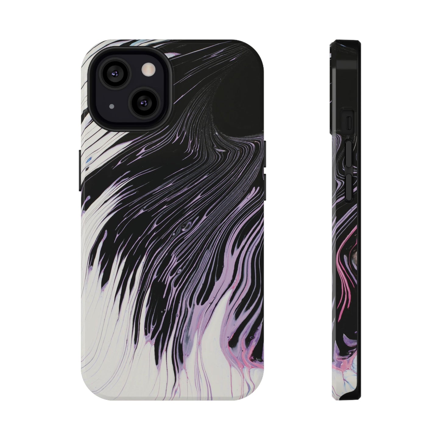 Waves of Ink Abstract Brush Phone Case – MagSafe Compatible for iPhone & Samsung Galaxy