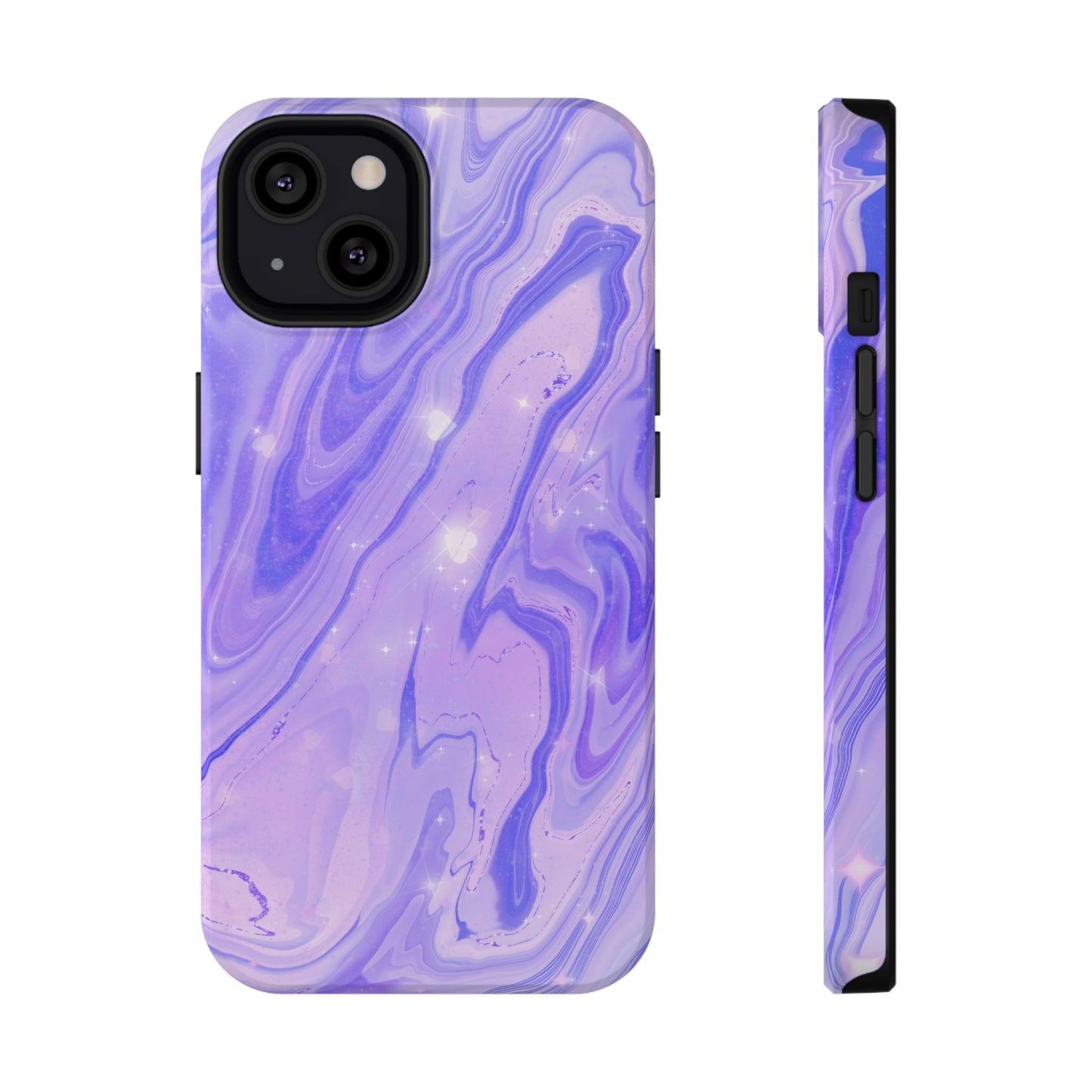 Lavender Marble Swirl Galaxy Phone Case – MagSafe Compatible for iPhone & Samsung Galaxy
