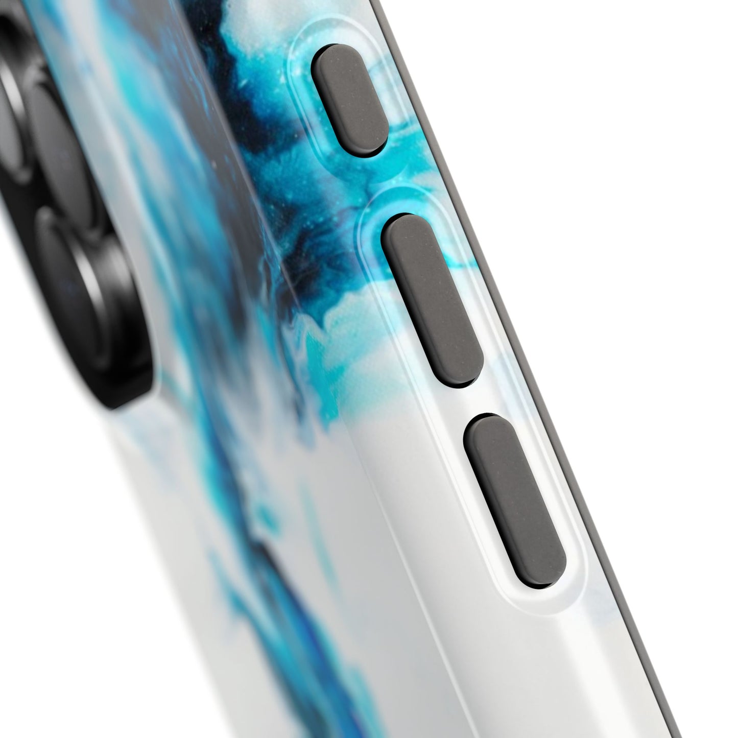 Electric Blue Splash Marble Phone Case – MagSafe Compatible for iPhone & Samsung Galaxy