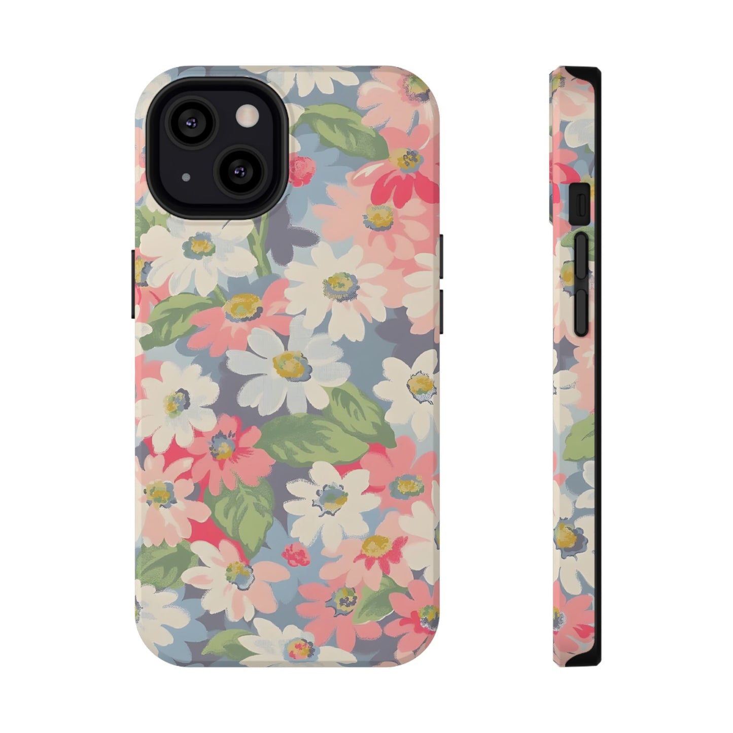 Vintage Floral Daisy Phone Case – MagSafe Compatible for iPhone & Samsung Galaxy