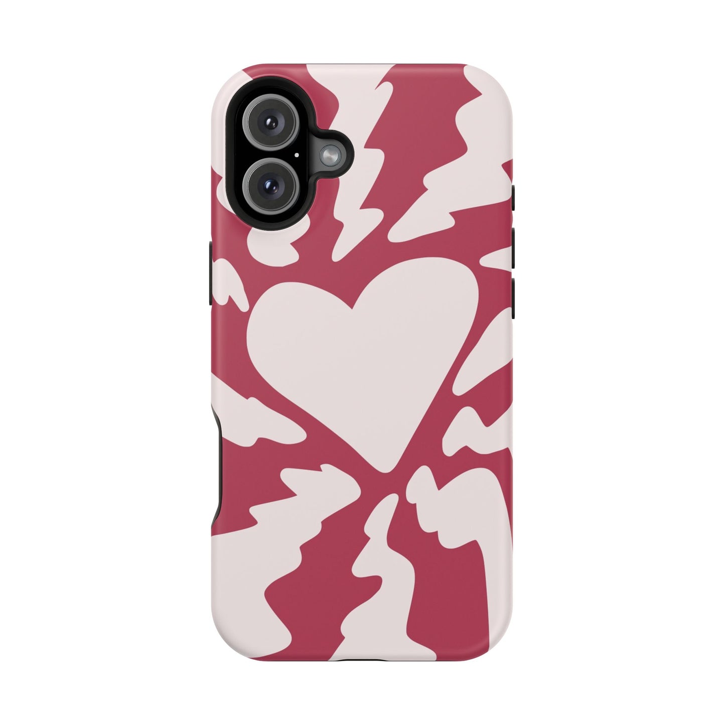 Bold Heartburst Abstract Phone Case – MagSafe Compatible for iPhone & Samsung Galaxy
