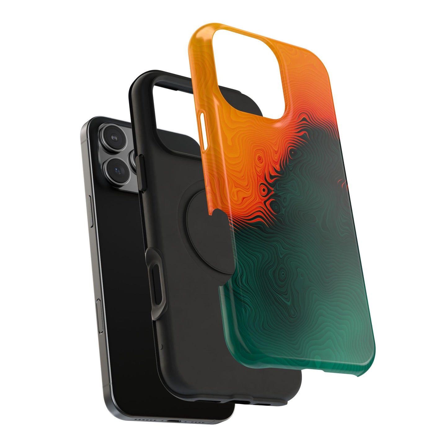 Topographic Heatwave Phone Case – MagSafe Compatible for iPhone & Samsung Galaxy