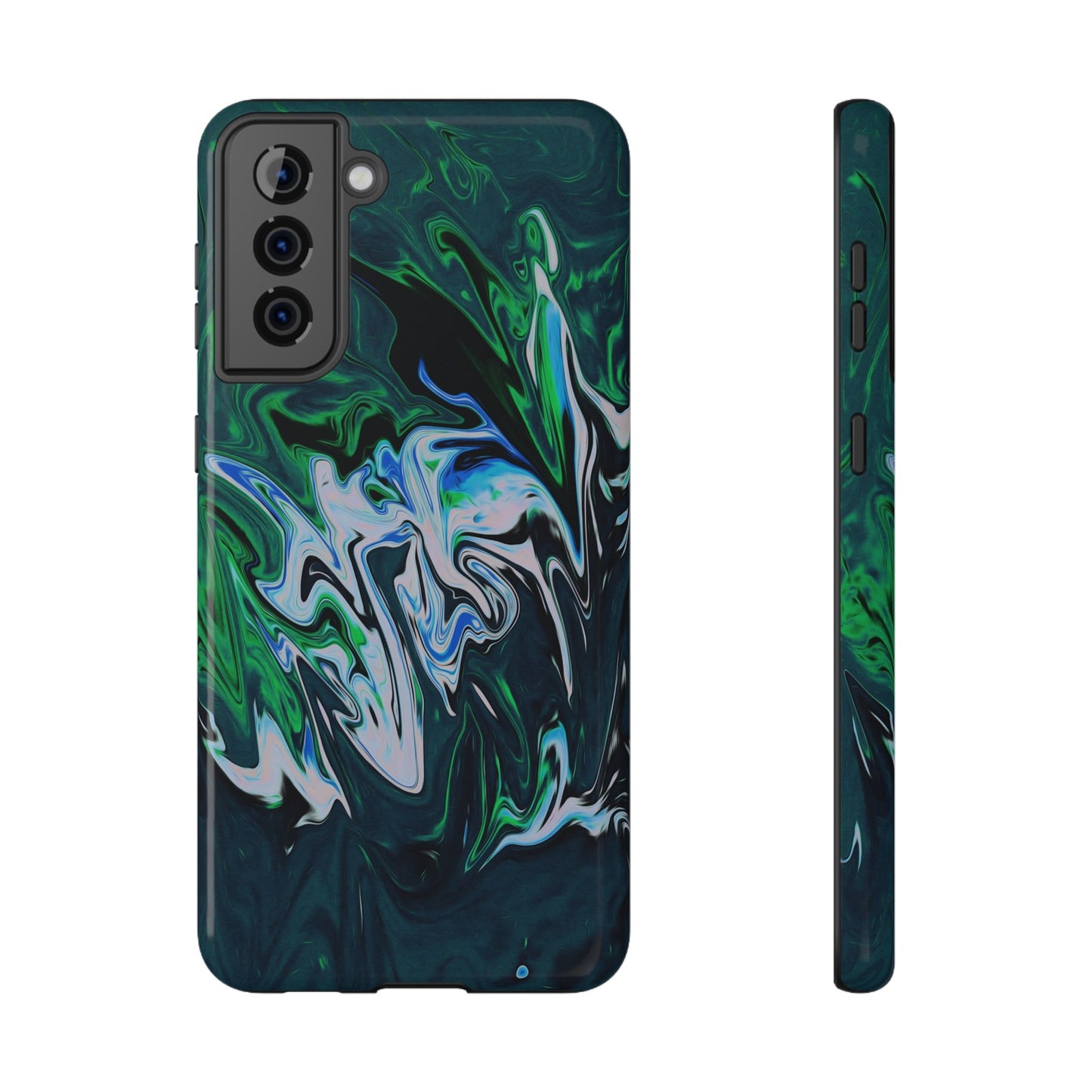Prismatic Holographic Swirl Phone Case – MagSafe Compatible for iPhone & Samsung Galaxy