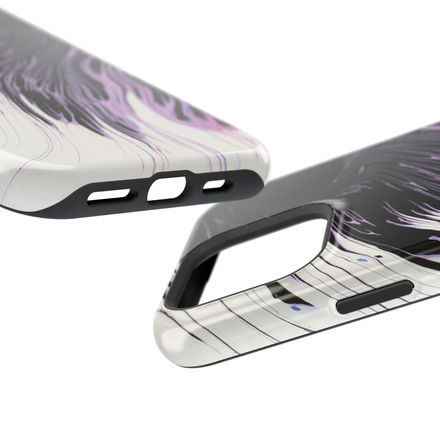 Waves of Ink Abstract Brush Phone Case – MagSafe Compatible for iPhone & Samsung Galaxy