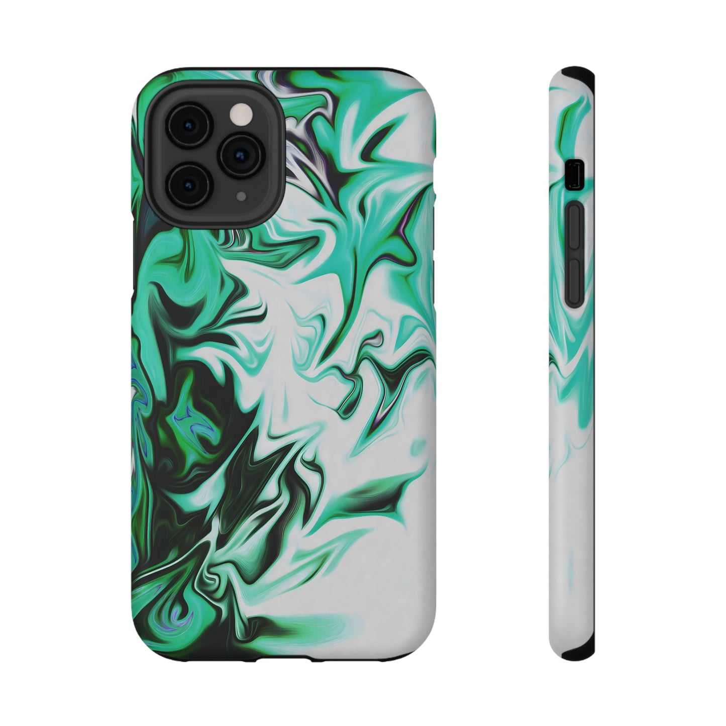 Emerald Green Marble Swirl Phone Case – MagSafe Compatible for iPhone & Samsung Galaxy