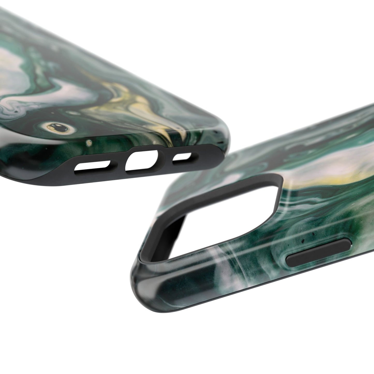 Mystic Forest Marble Swirl Phone Case – MagSafe Compatible for iPhone & Samsung Galaxy
