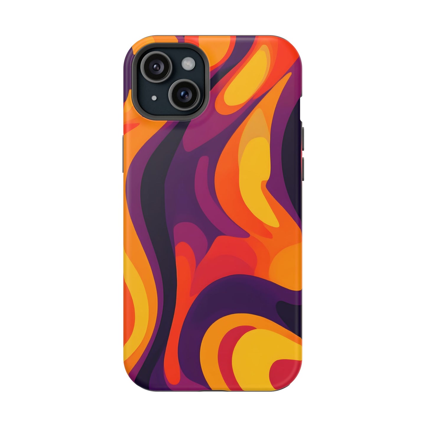 Fiery Abstract Swirls Phone Case – MagSafe Compatible for iPhone & Samsung Galaxy