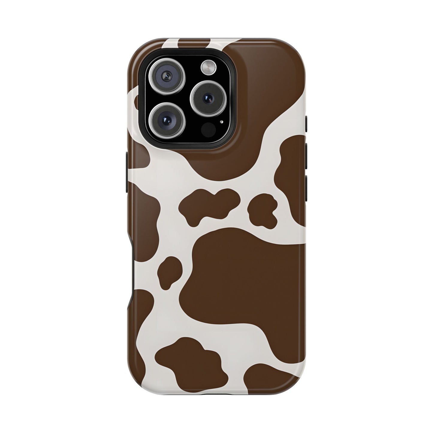 Brown Cow Print Phone Case – MagSafe Compatible for iPhone & Samsung Galaxy