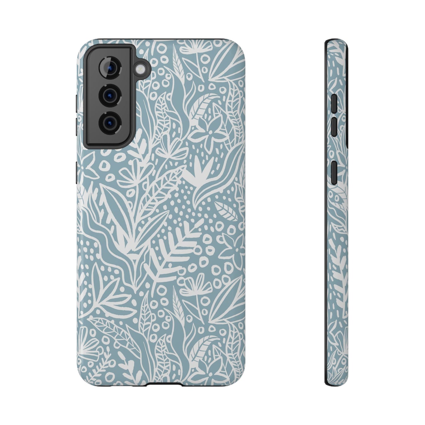 Boho Botanical Doodle Phone Case – MagSafe Compatible for iPhone & Samsung Galaxy