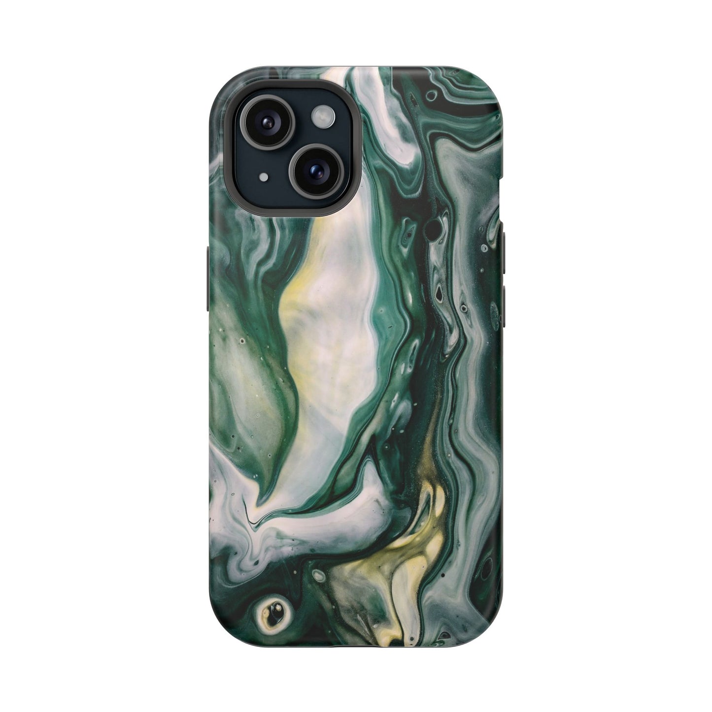 Mystic Forest Marble Swirl Phone Case – MagSafe Compatible for iPhone & Samsung Galaxy