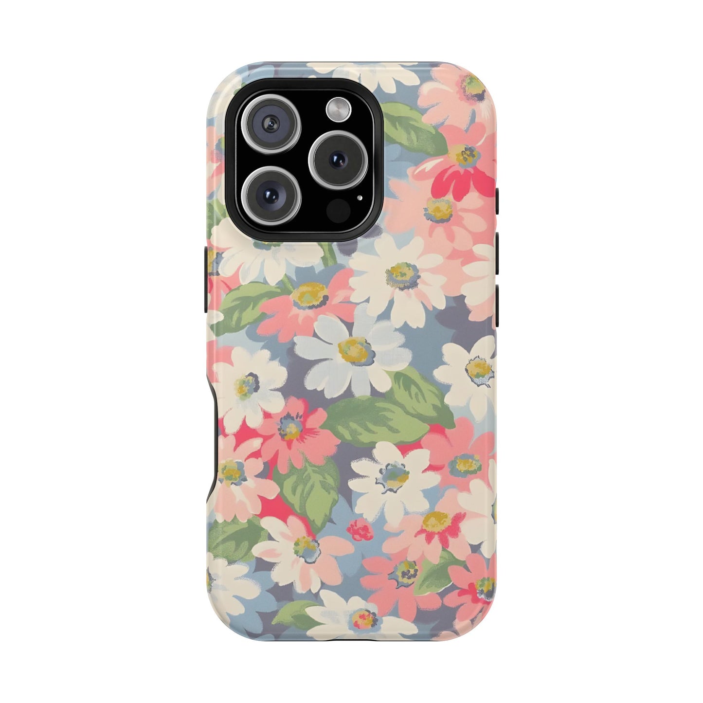 Vintage Floral Daisy Phone Case – MagSafe Compatible for iPhone & Samsung Galaxy
