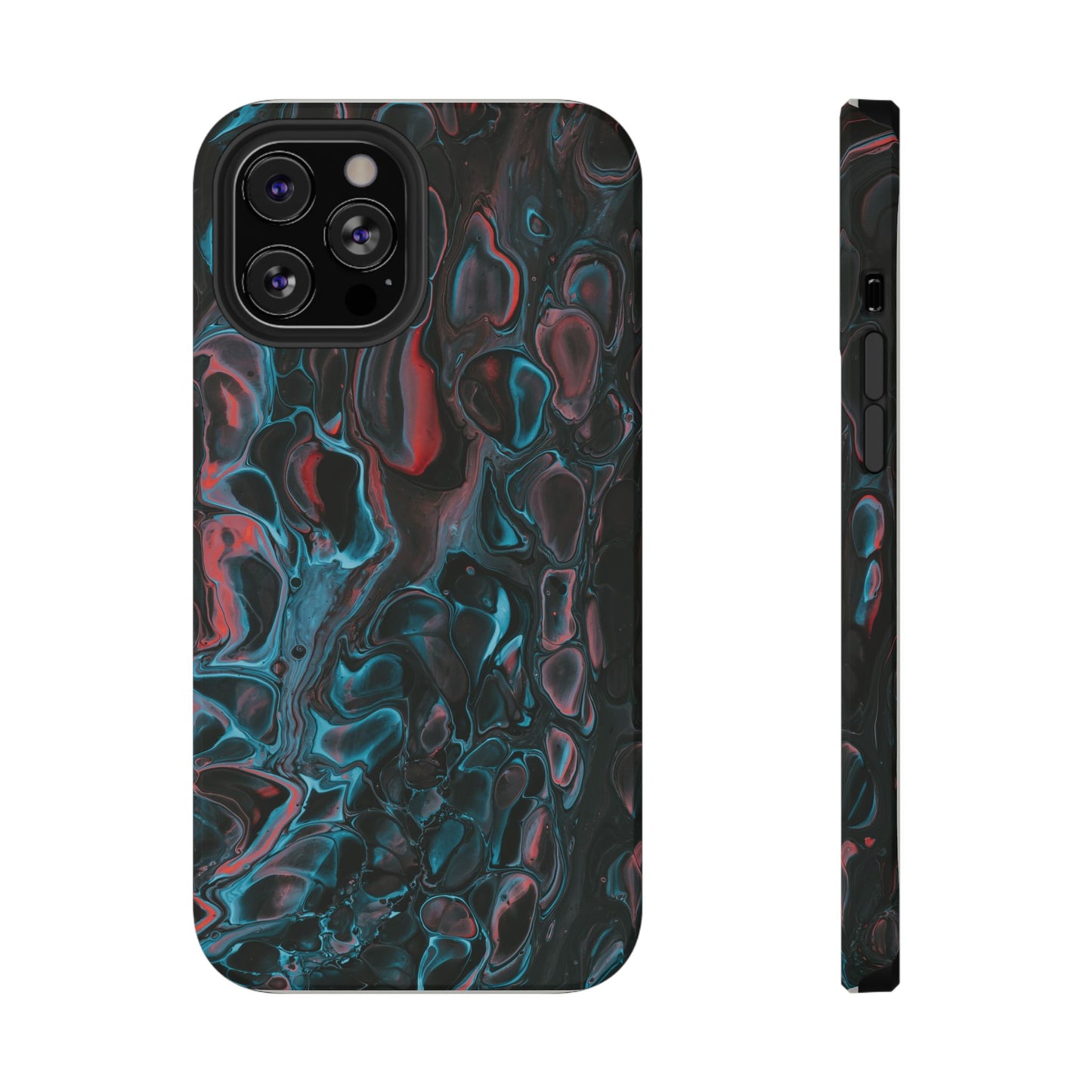 Dark Abyss Iridescent Texture Phone Case – MagSafe Compatible for iPhone & Samsung Galaxy