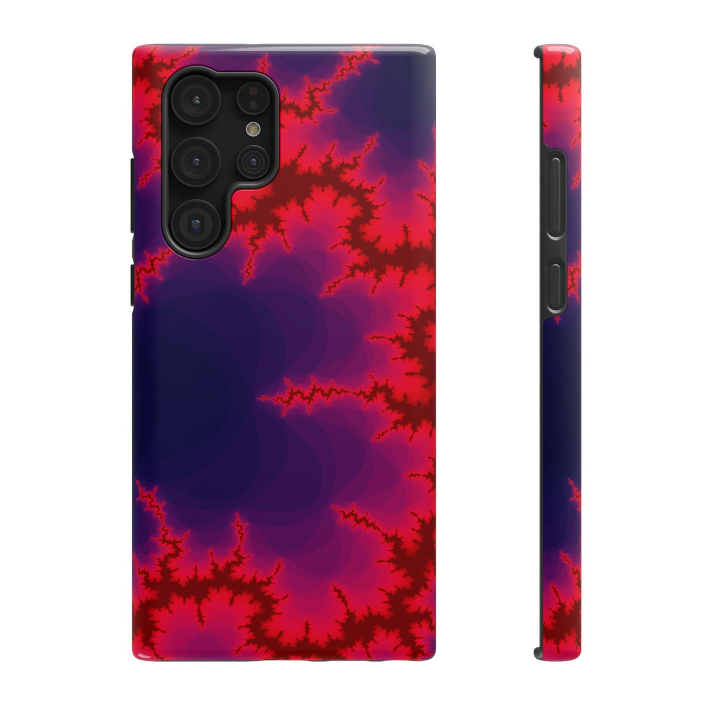 Neon Fractal Lightning Phone Case – MagSafe Compatible for iPhone & Samsung Galaxy