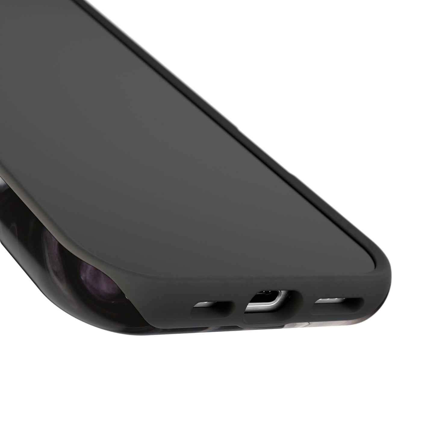 Galaxy Smoke Noir Marble Phone Case – MagSafe Compatible for iPhone & Samsung Galaxy