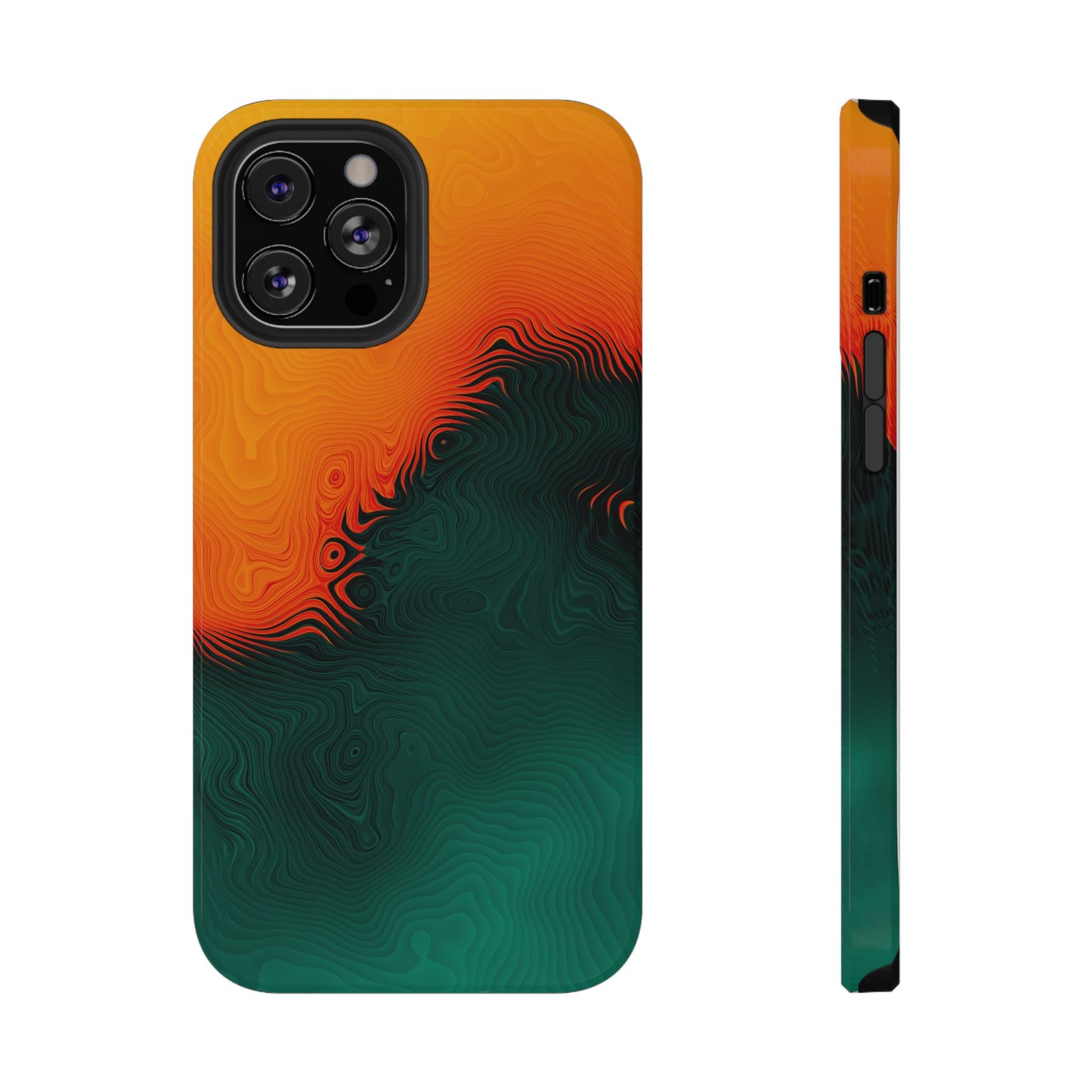 Topographic Heatwave Phone Case – MagSafe Compatible for iPhone & Samsung Galaxy
