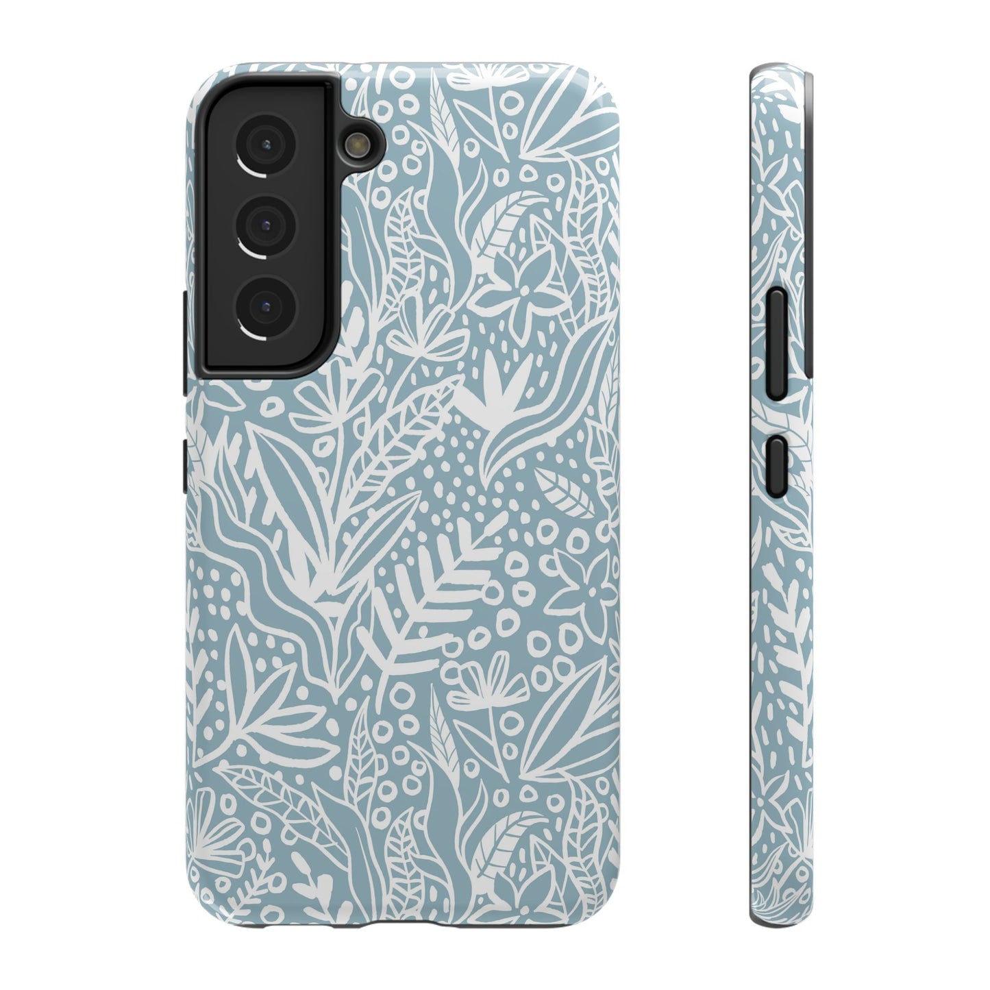 Boho Botanical Doodle Phone Case – MagSafe Compatible for iPhone & Samsung Galaxy