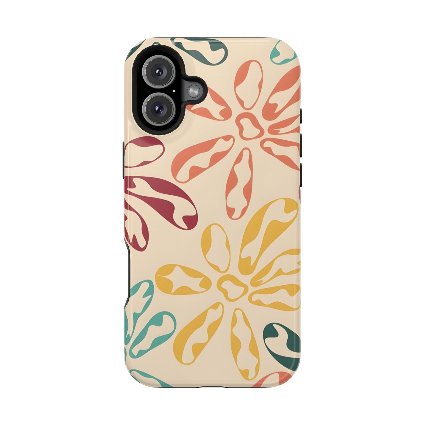 Retro Groovy Floral Phone Case – MagSafe Compatible for iPhone & Samsung Galaxy