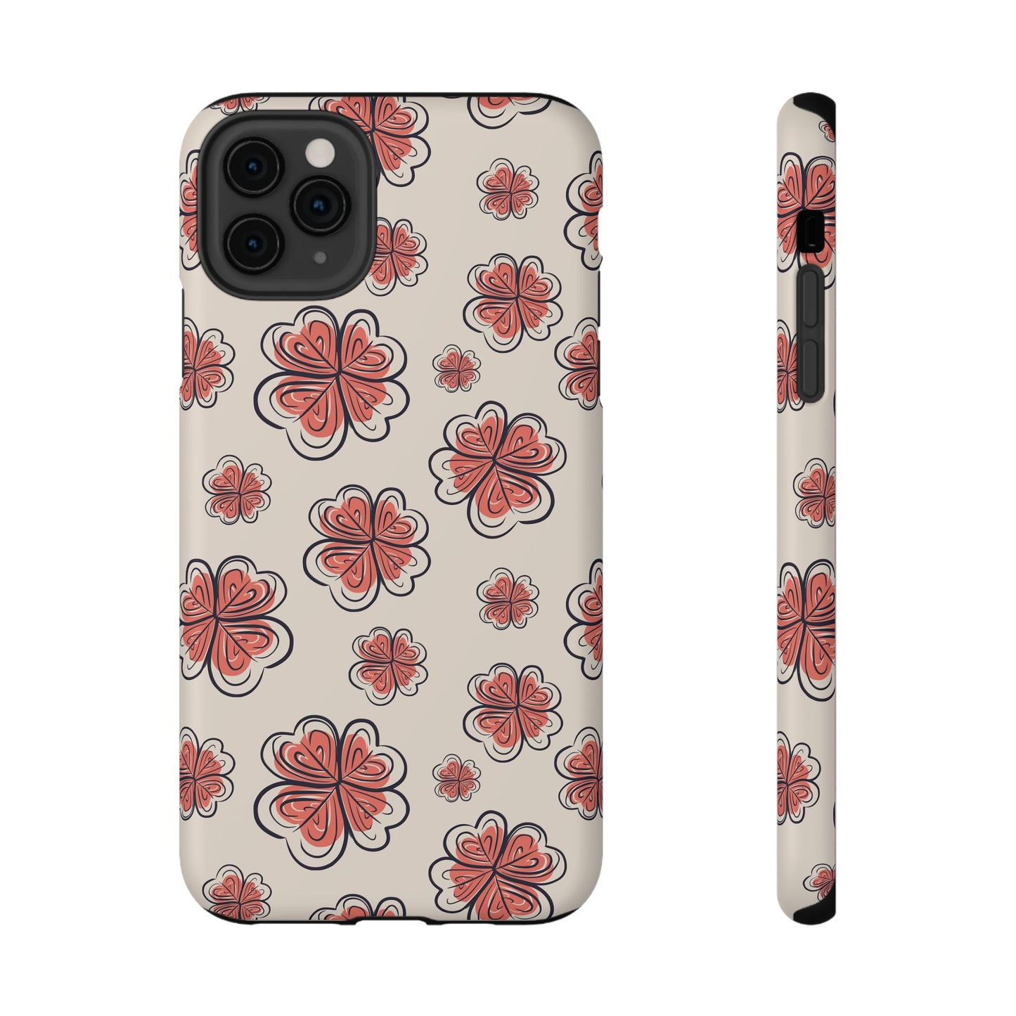 Whimsical Clover Bloom Phone Case – MagSafe Compatible for iPhone & Samsung Galaxy