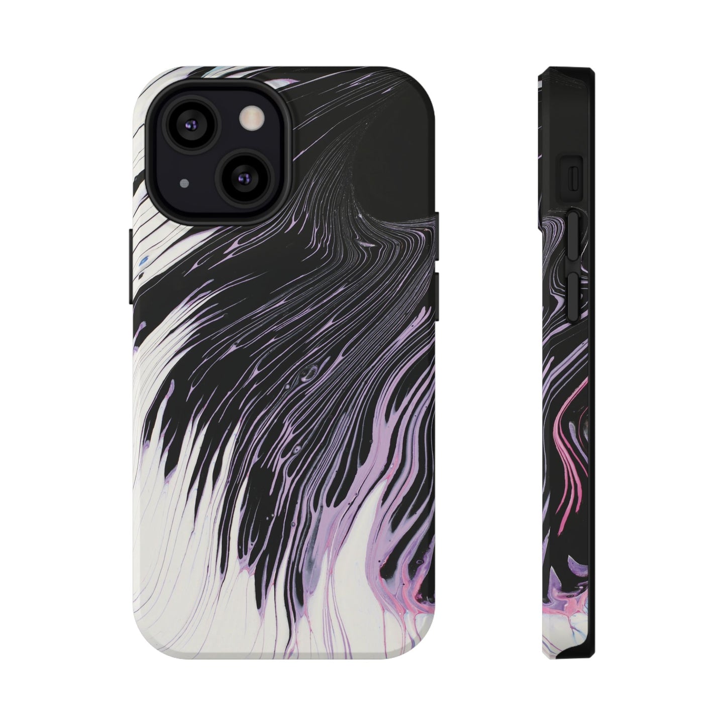 Waves of Ink Abstract Brush Phone Case – MagSafe Compatible for iPhone & Samsung Galaxy
