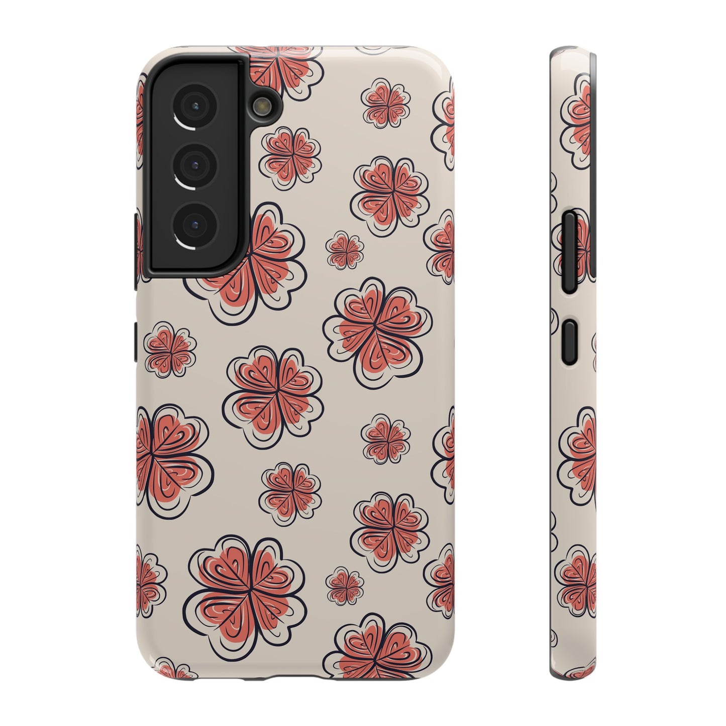 Whimsical Clover Bloom Phone Case – MagSafe Compatible for iPhone & Samsung Galaxy