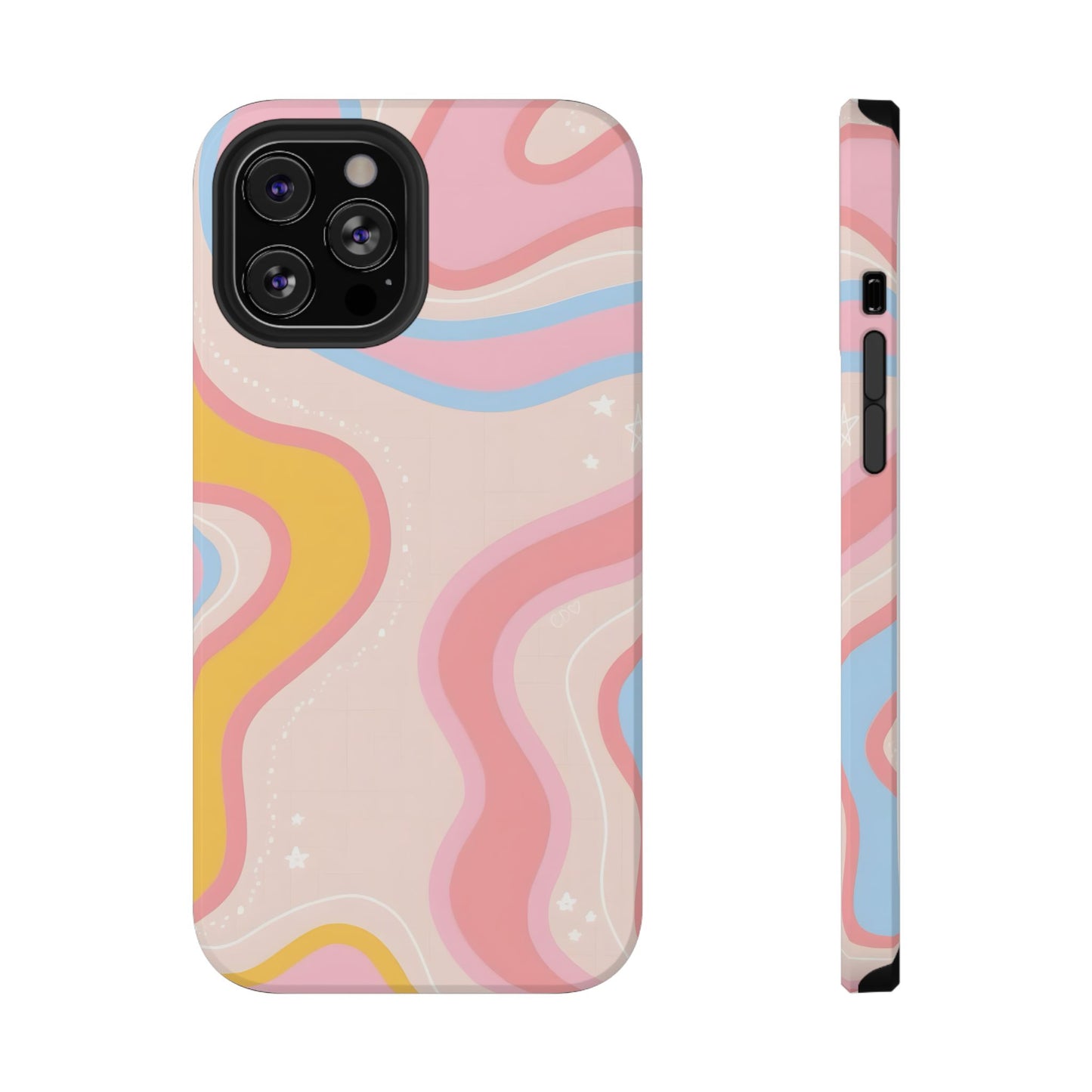 Pastel Dreamy Waves Phone Case – MagSafe Compatible for iPhone & Samsung Galaxy
