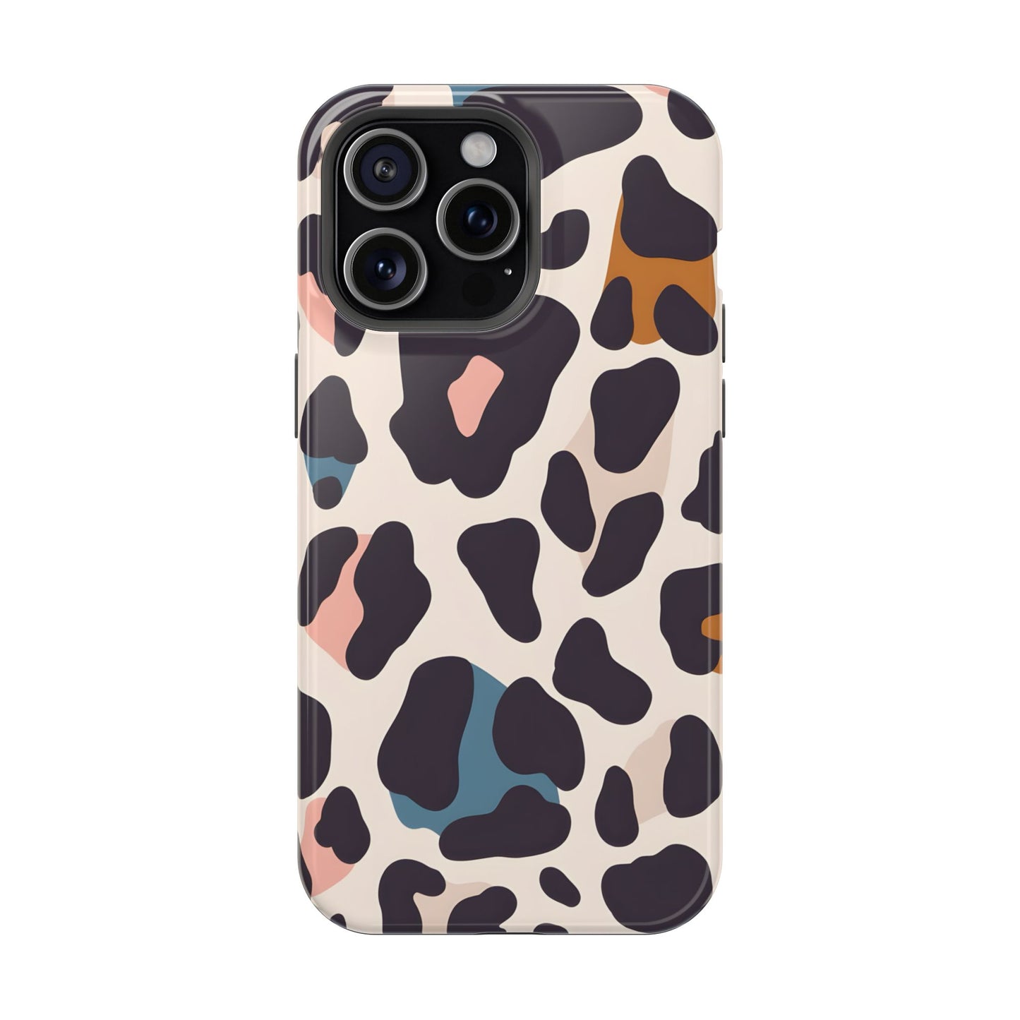 Modern Pastel Leopard Print Phone Case – MagSafe Compatible for iPhone & Samsung Galaxy