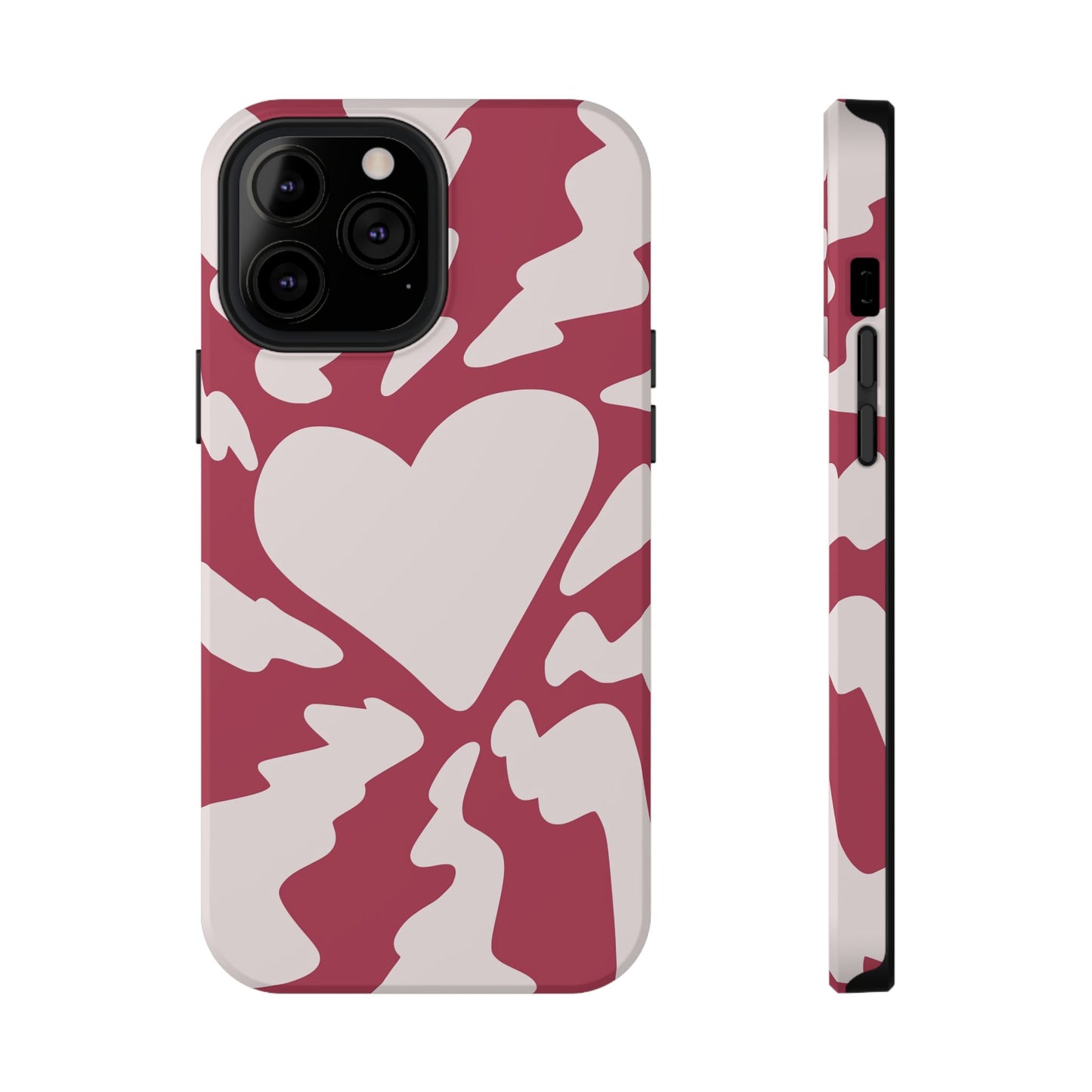 Bold Heartburst Abstract Phone Case – MagSafe Compatible for iPhone & Samsung Galaxy