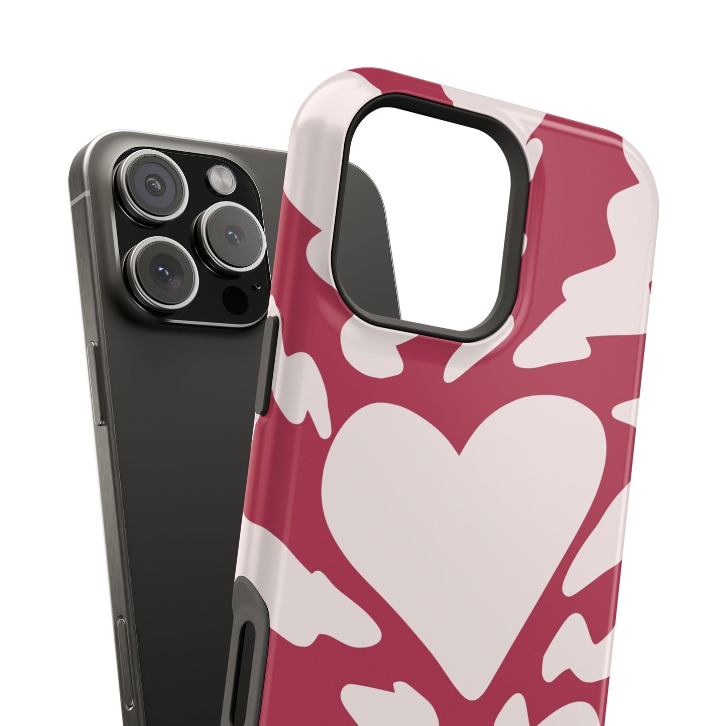 Bold Heartburst Abstract Phone Case – MagSafe Compatible for iPhone & Samsung Galaxy