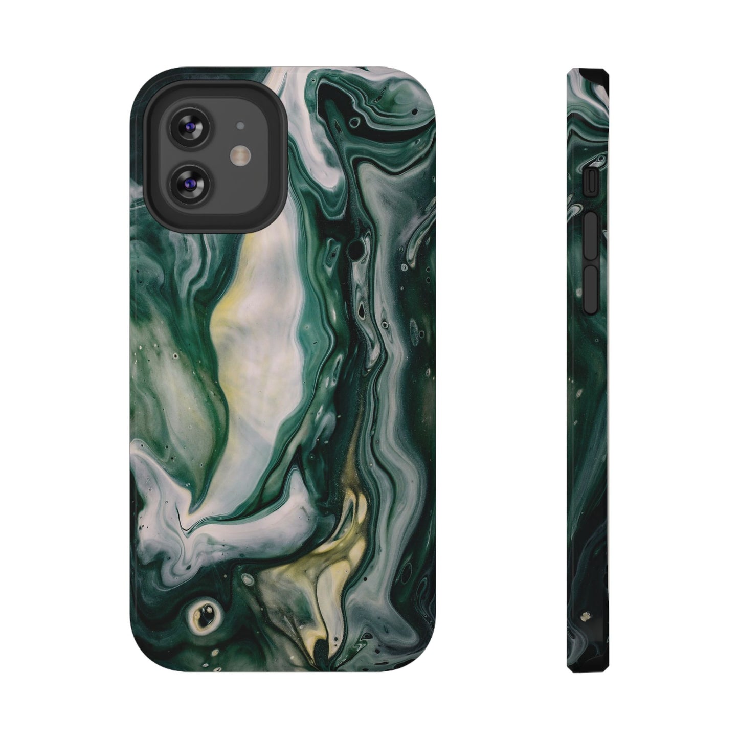 Mystic Forest Marble Swirl Phone Case – MagSafe Compatible for iPhone & Samsung Galaxy