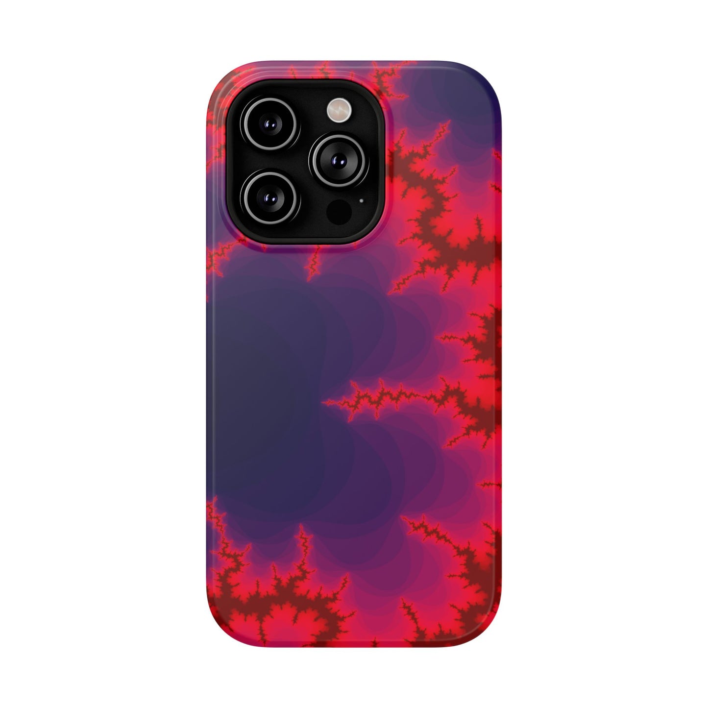 Neon Fractal Lightning Phone Case – MagSafe Compatible for iPhone & Samsung Galaxy