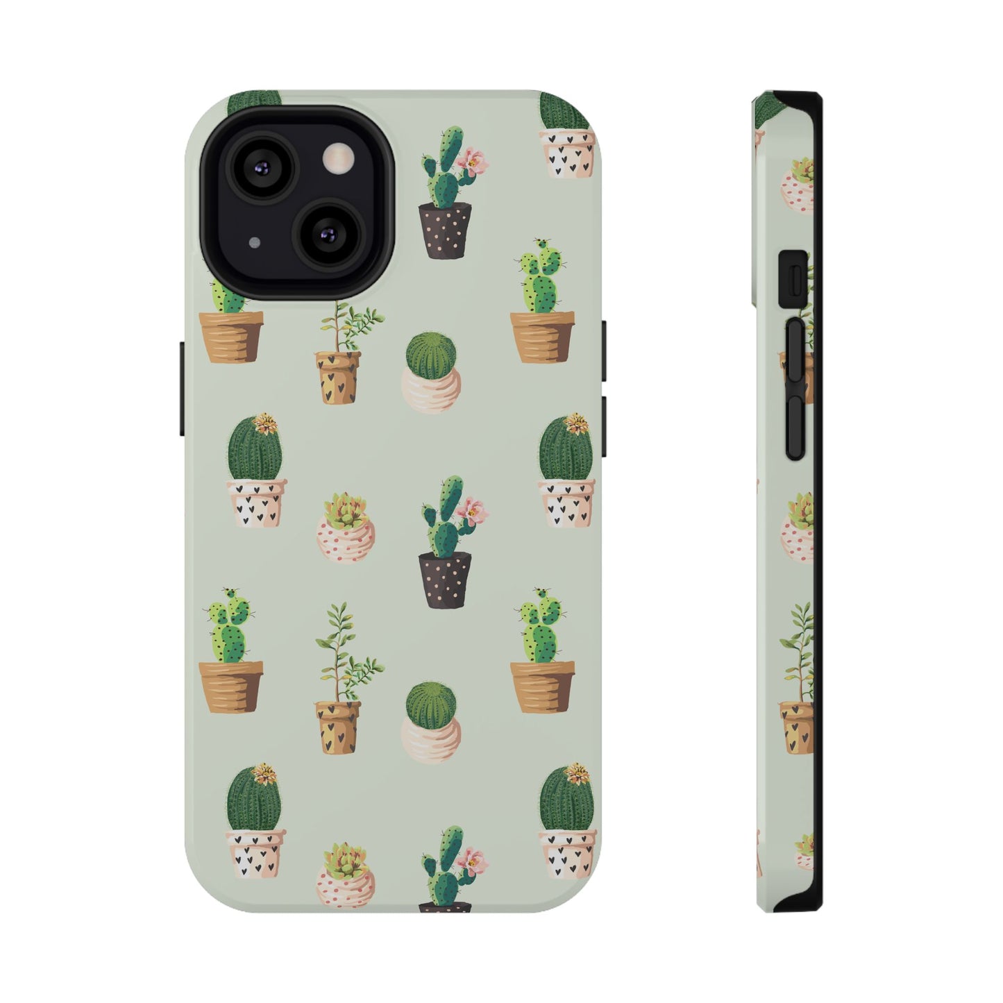 Desert Bloom Cactus Phone Case – Cute Succulent Print, MagSafe Compatible for iPhone & Samsung Galaxy