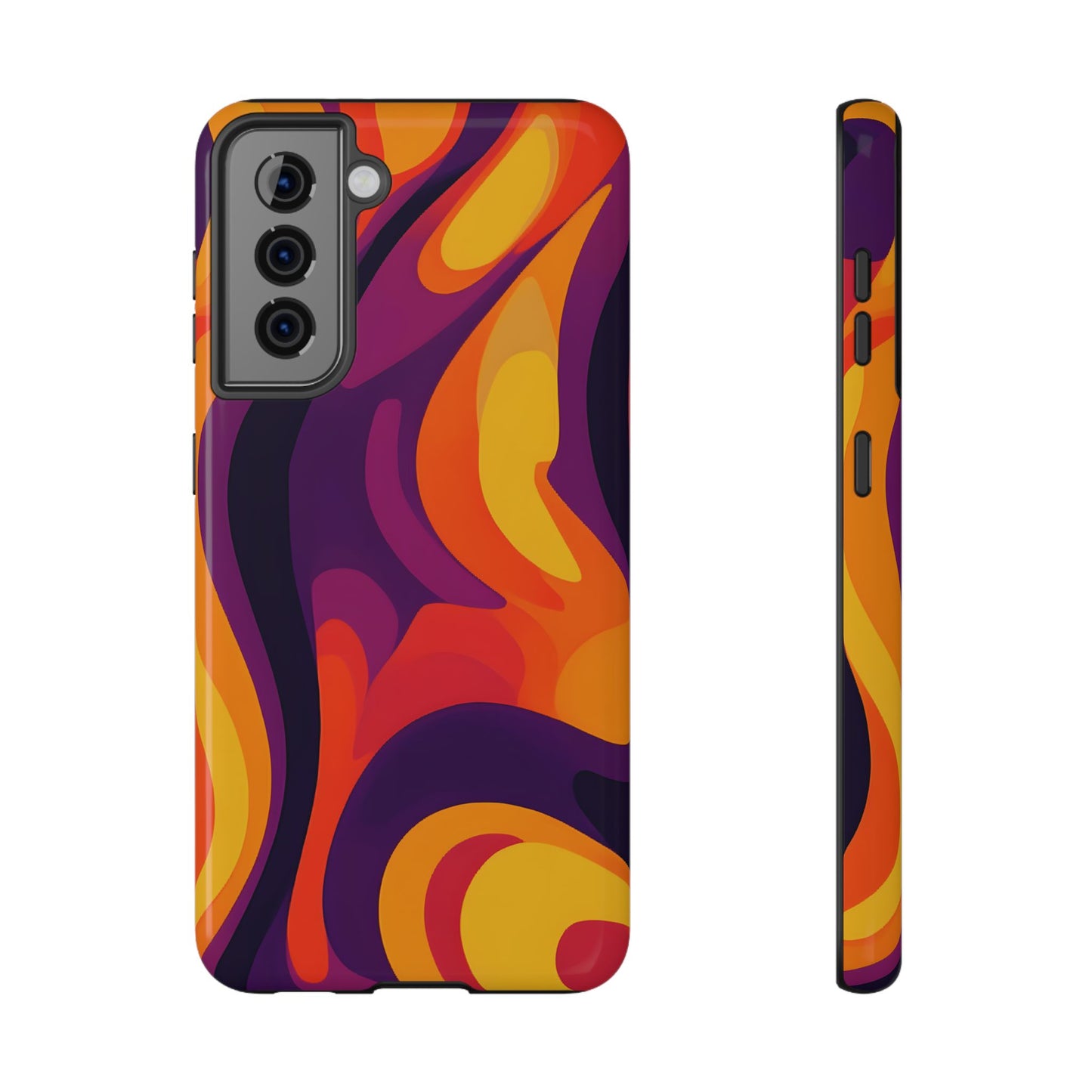 Fiery Abstract Swirls Phone Case – MagSafe Compatible for iPhone & Samsung Galaxy